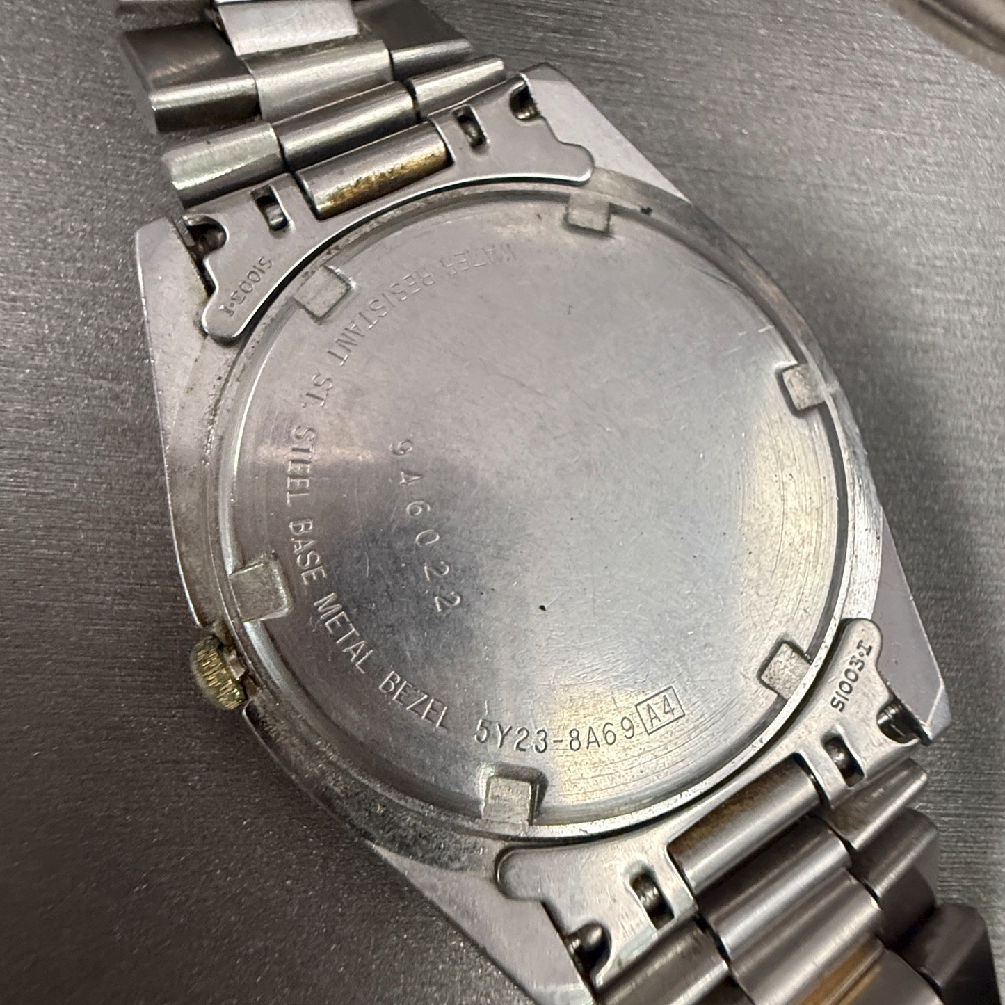 Seiko President Watch Men 35mm Silver Dial Two Tone Daydate 5Y23-8A69 New Batt10