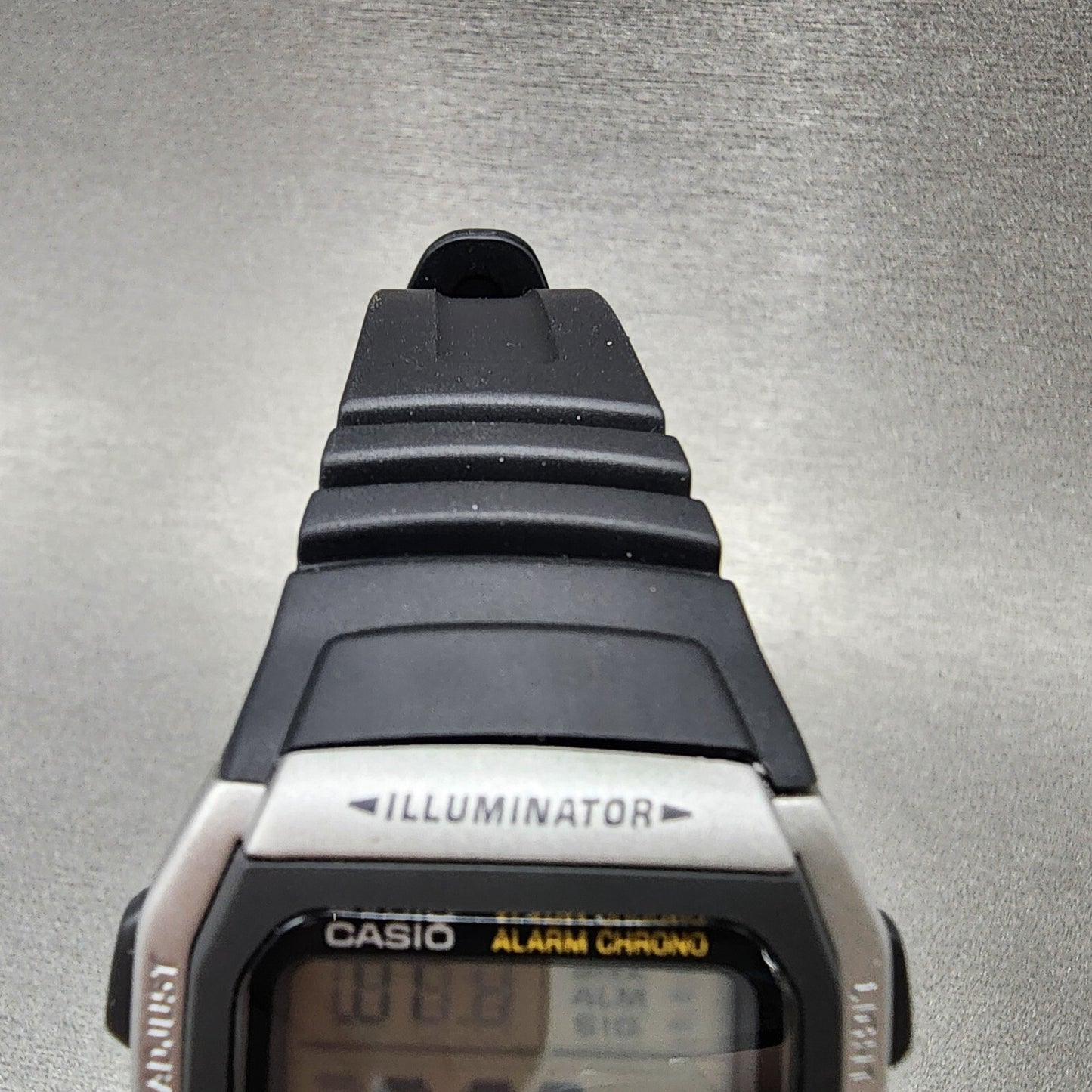 Casio W-96H Watch Men 36mm Digital Silver Tone Alarm Chrono Rectangle New Batt