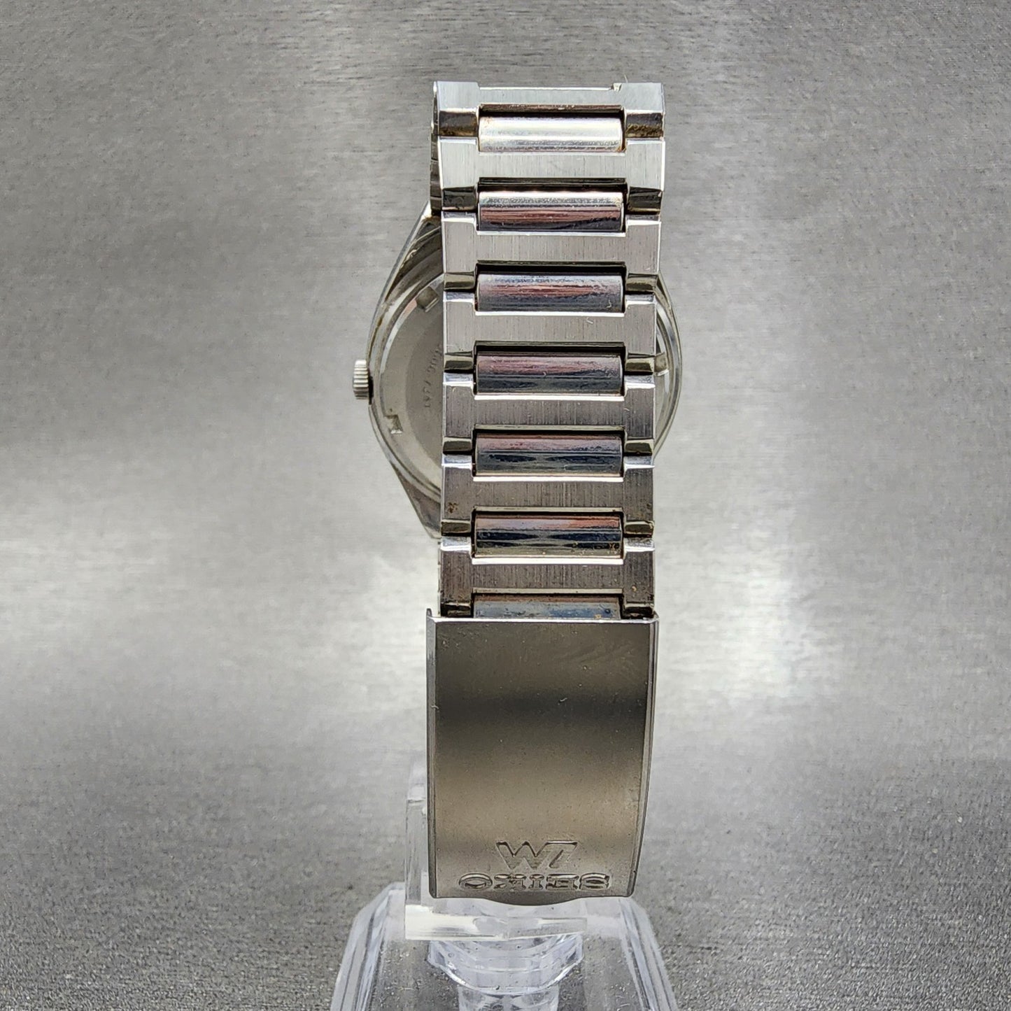 Seiko Lord Matic Watch Men 36mm Green Dial Silver Tone Daydaye 5606-7341 Runs