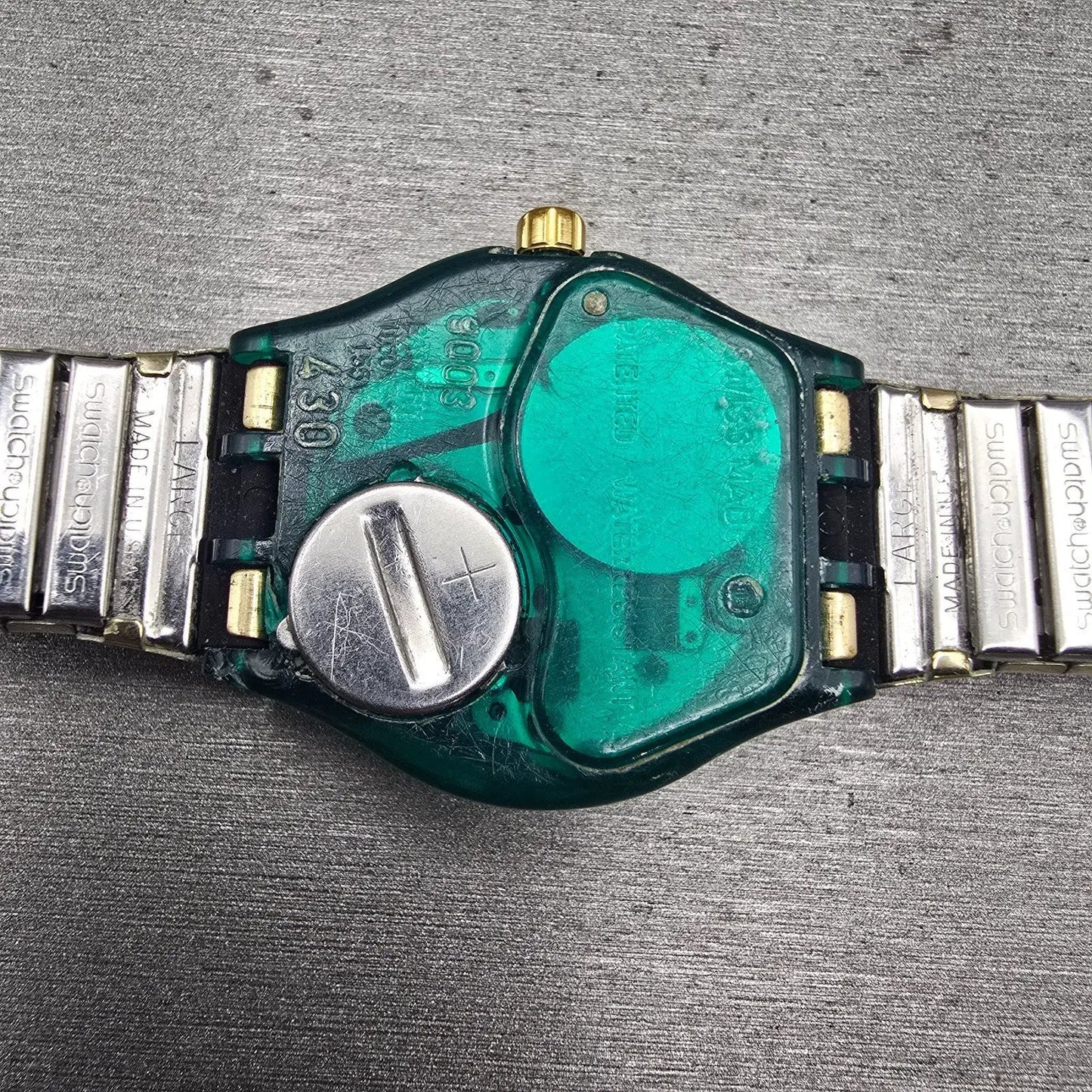 Swatch Musicall MARTINGALA Watch Men 34mm White Dial Green Case SLG100 New Batt10