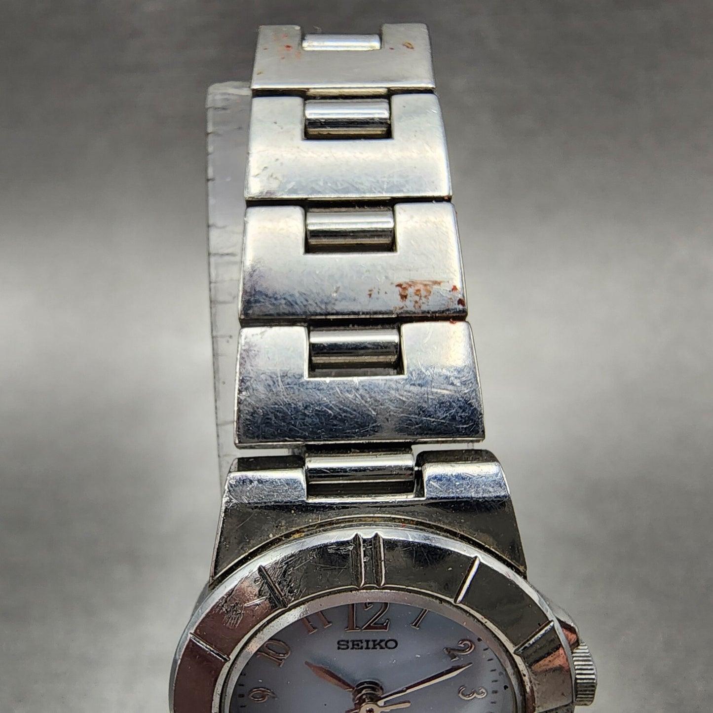 Seiko Lukia Watch Women 22mm Blue Dial Stainless Steel Date Round New Battery