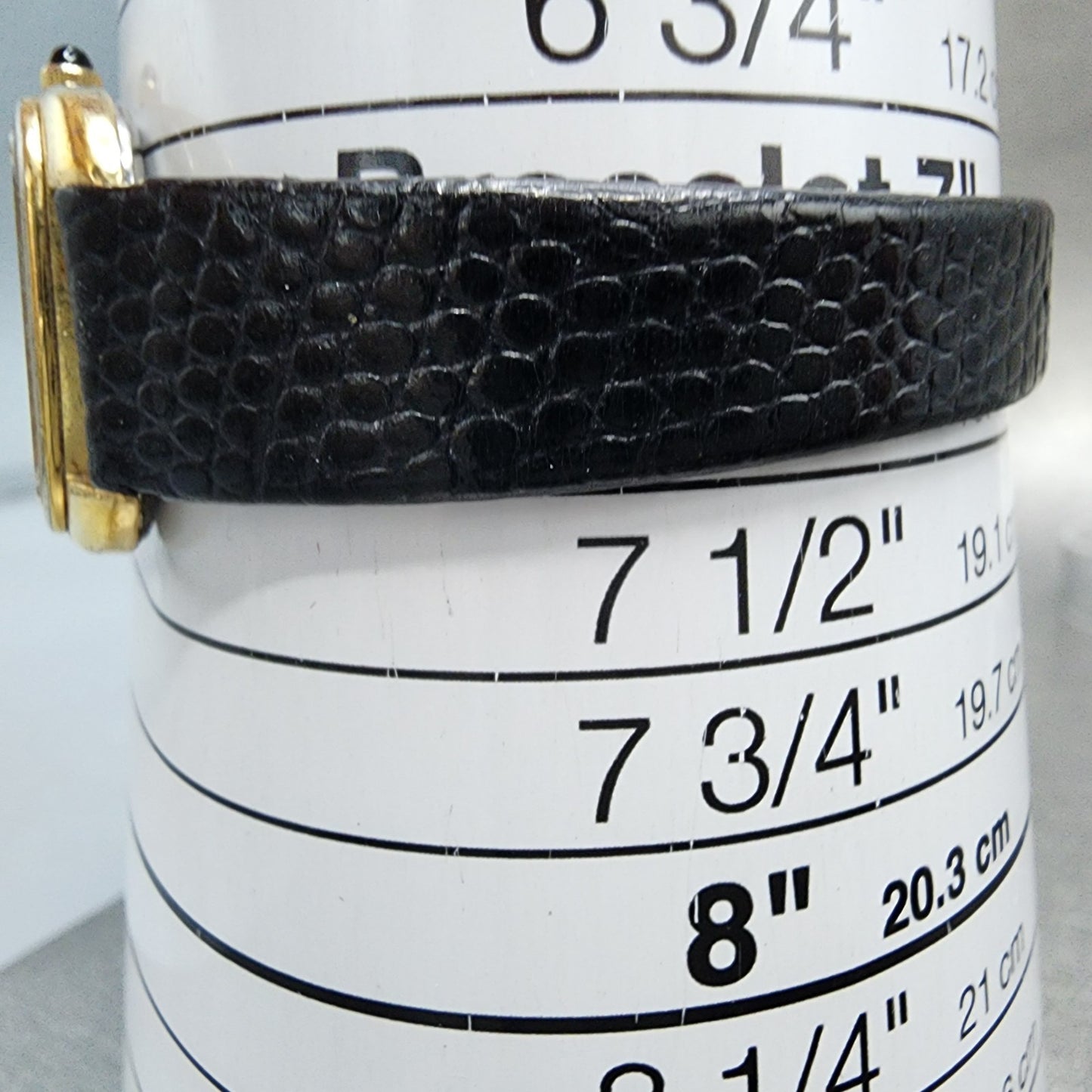 Seiko Tank Watch Women 24mm Black Dial Gold Tone Rectangle 23205140 New Battery11