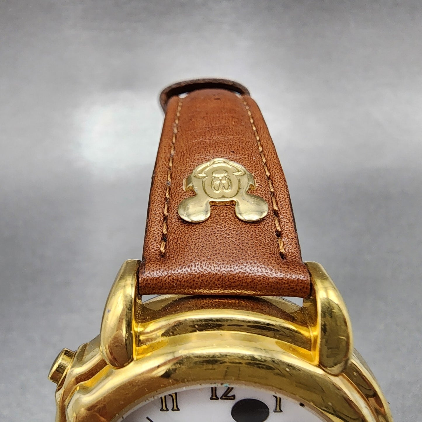 Lorus Mickey Mouse 36mm Watch Men White Dial Gold Tone V52t-x001 New Battery