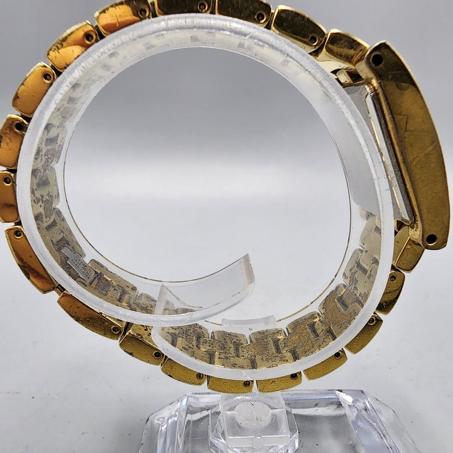 Citizen Tank Watch Women 20mm MOP Dial Gold Tone Rectangle 5930-S072051 New Batt