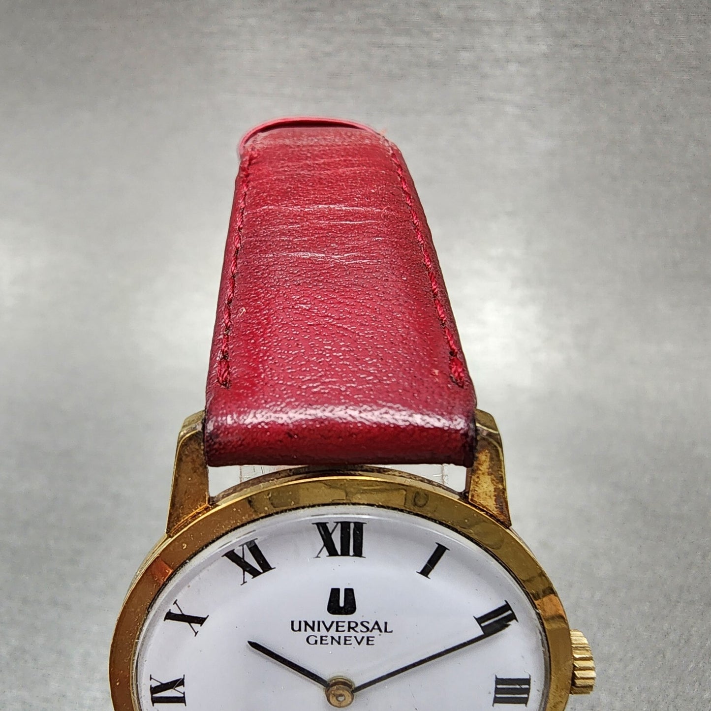 Universal Geneve Watch Men 31mm White Dial Gold Tone Manual Wind 542101 Runs