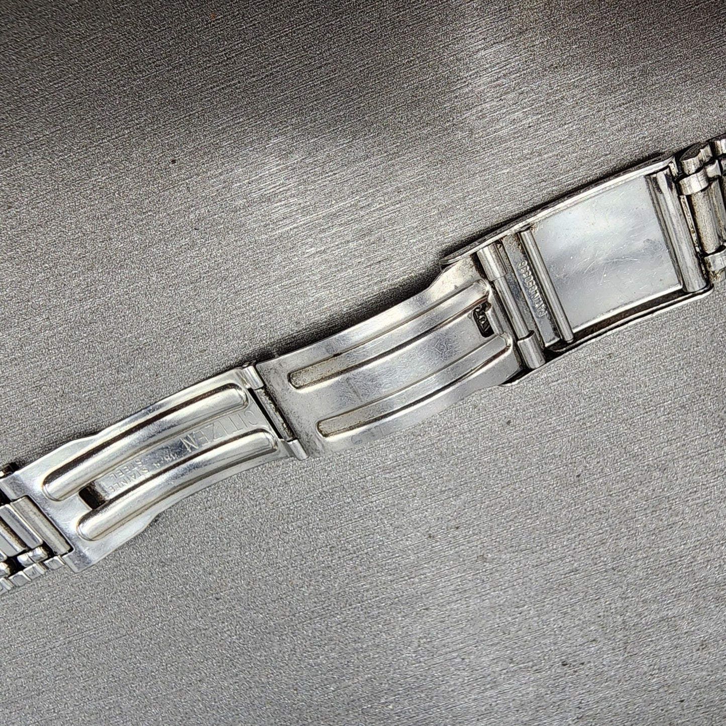 Citizen Bracelet 12mm Stainless Steel Tri Folding Clasp Vintage14