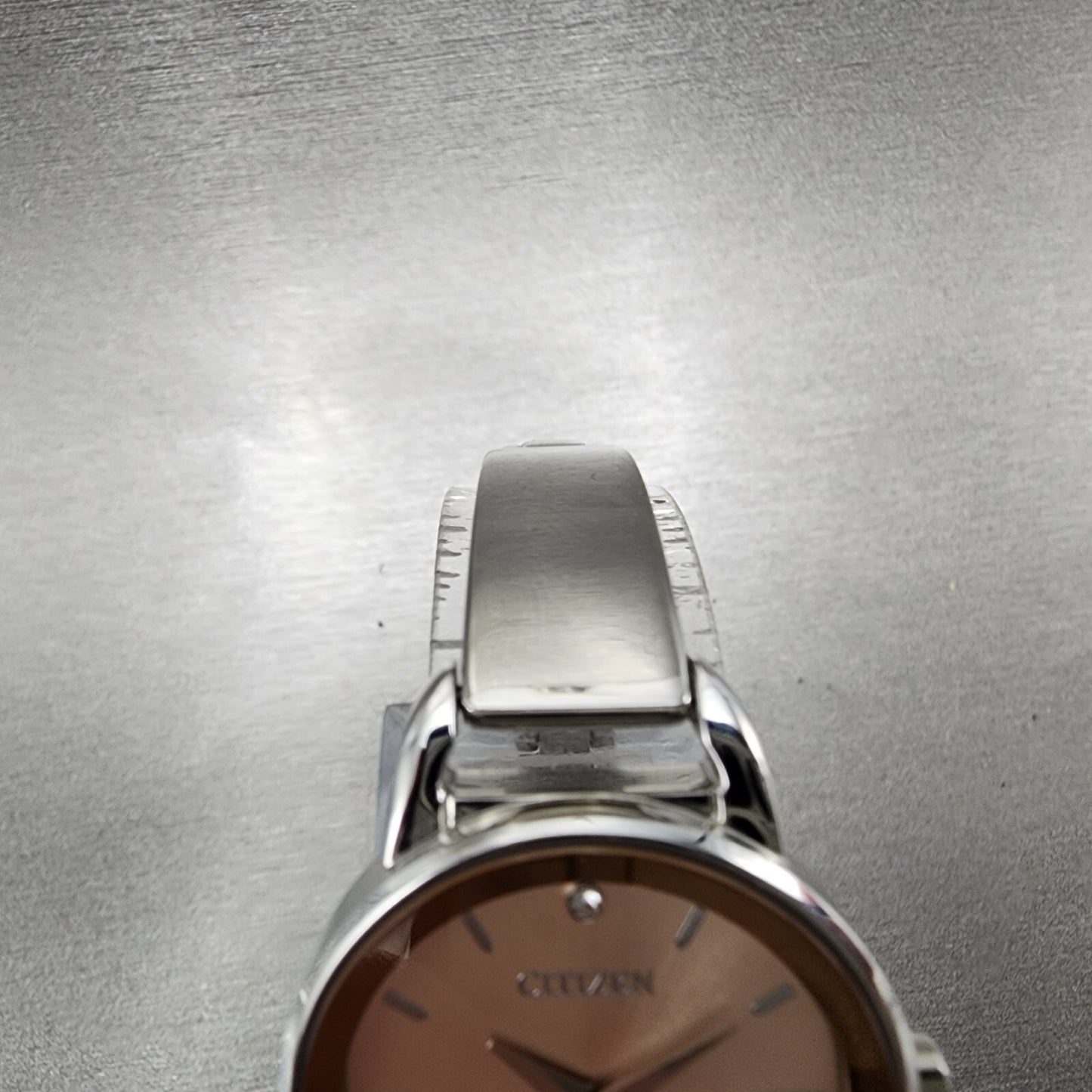 Citizen Watch Women 27mm Pink Dial Stainless Steel Round Bangle New Battery