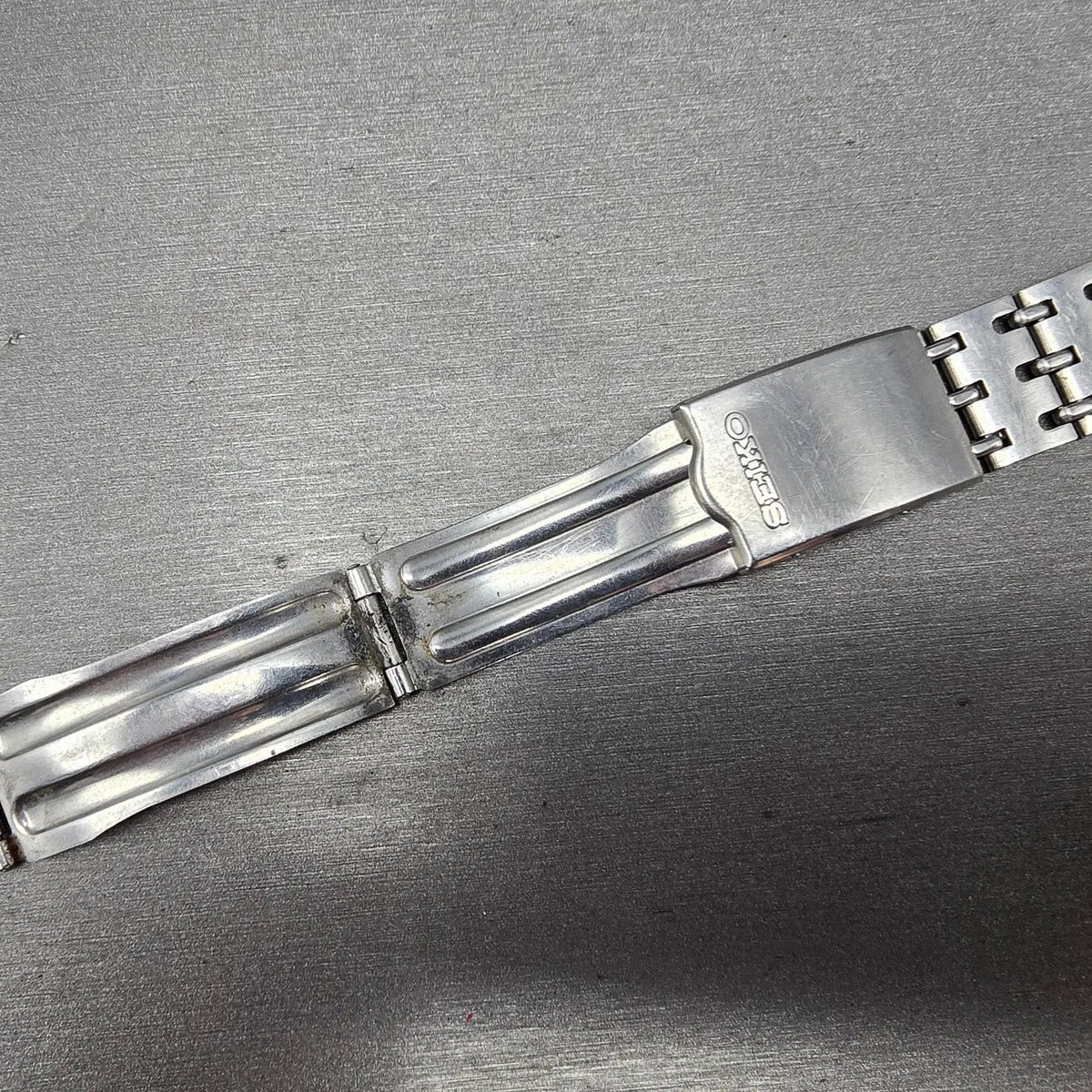 Seiko Bellmatic Bracelet 19mm Stainless Steel Tri Folding Clasp VTG Japan15