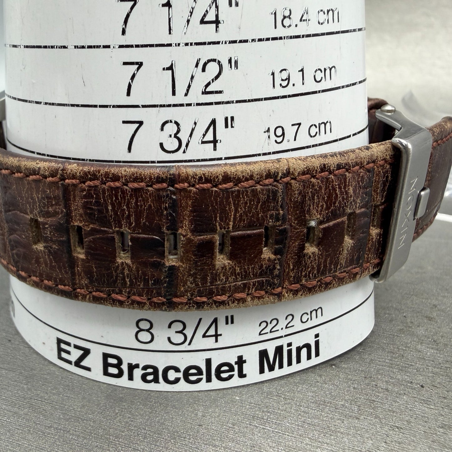 Nixon 48-20 Chrono Watch Men 48mm Brown Dial Silver Tone Date Round New Battery10