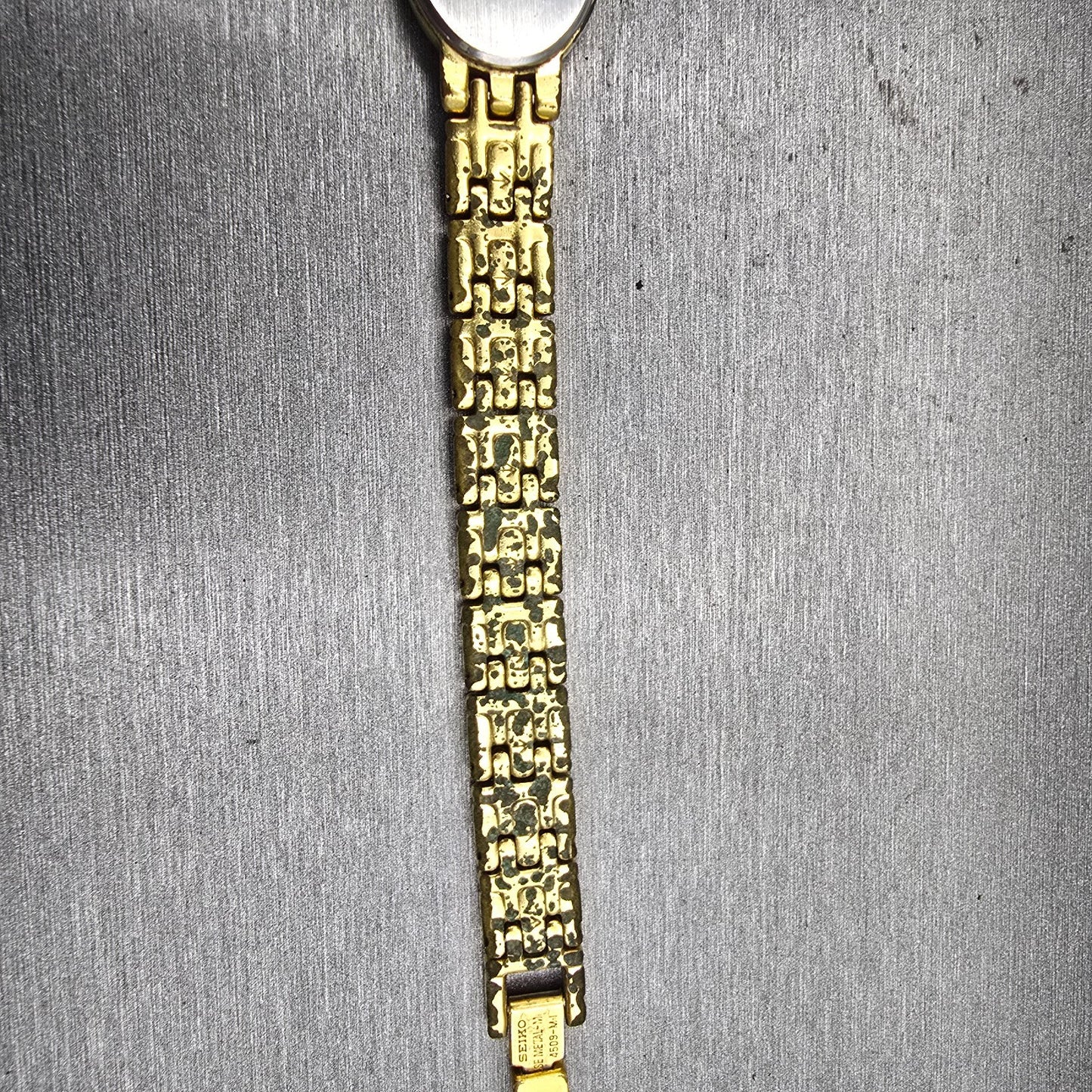 Seiko Watch Women 17mm White Dial Gold Tone Oval 1N00-6M90 New Battery Vintage12