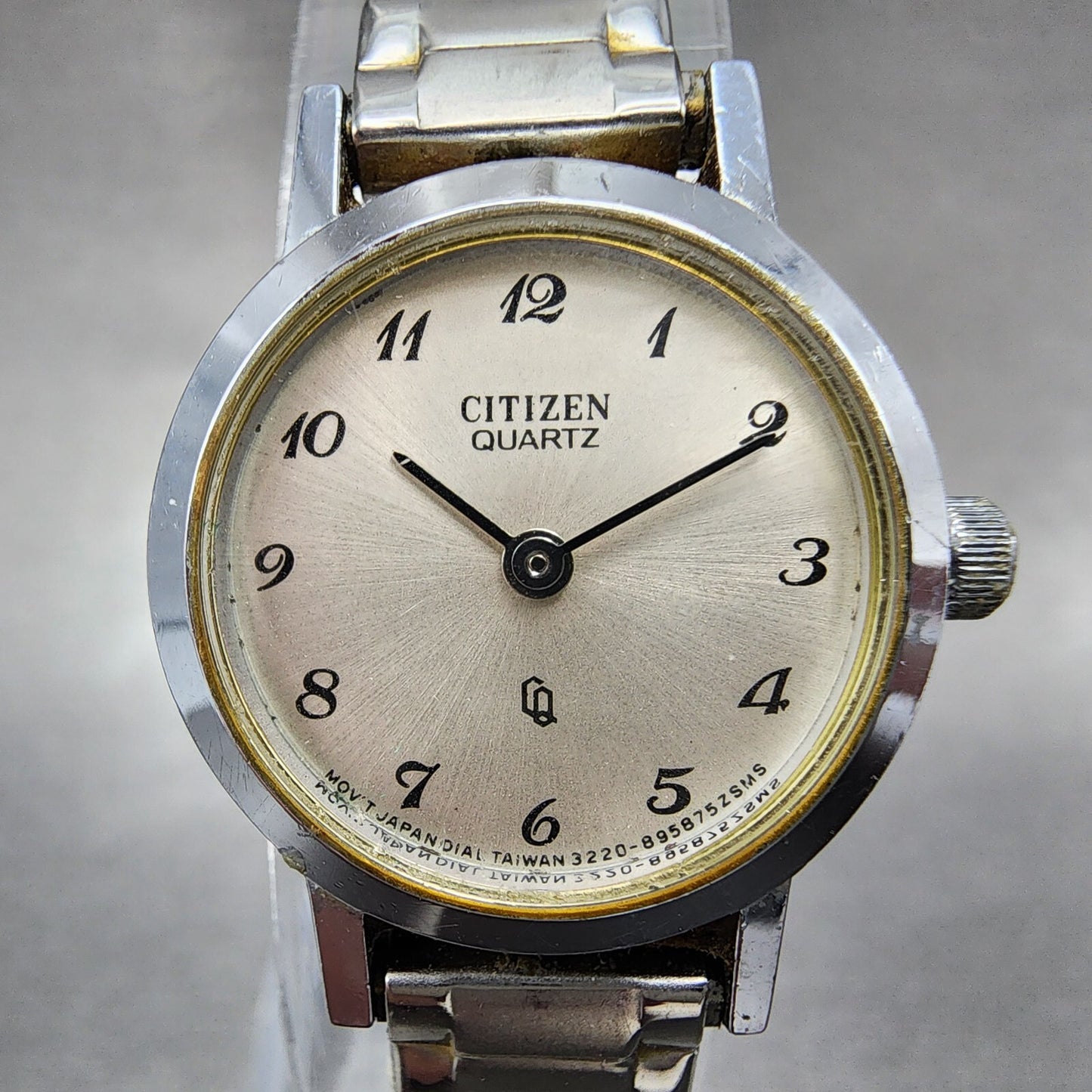 Citizen CQ Watch Women 21mm Silver Dial Silver Tone Round 3220-891236 New Batt