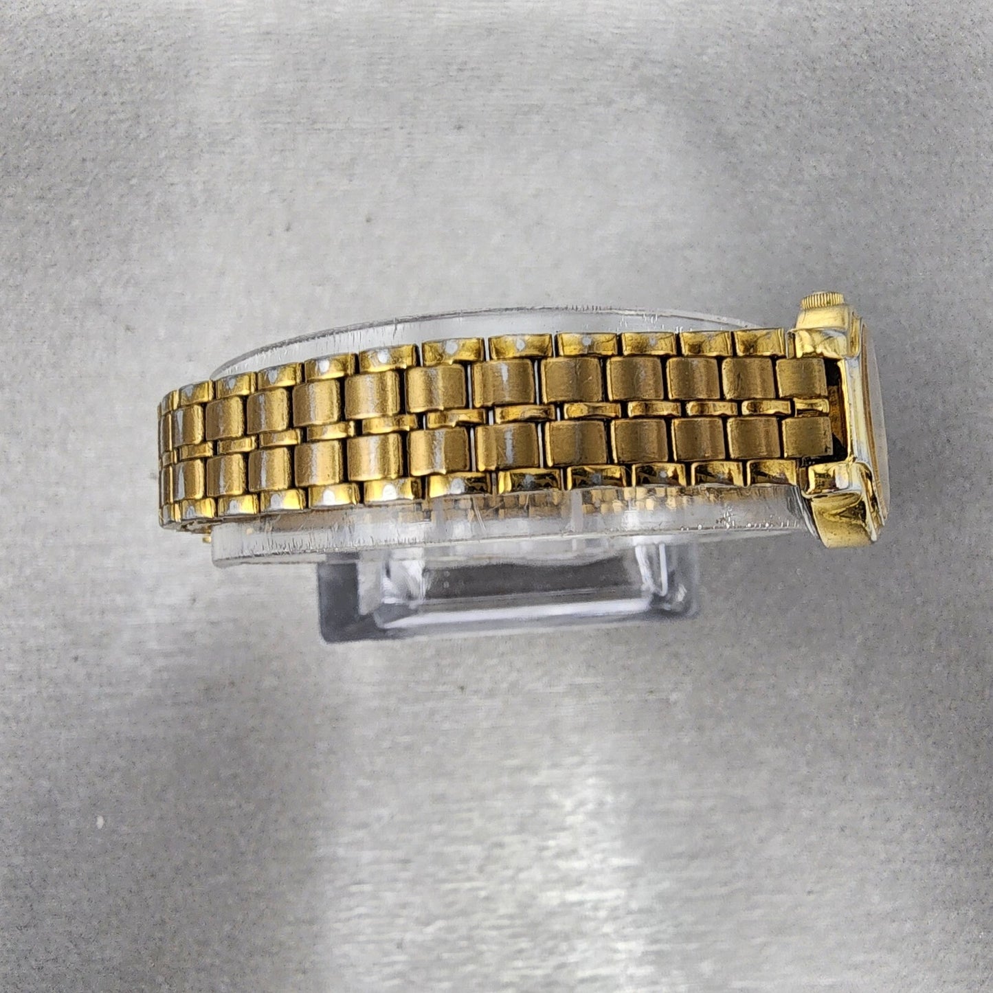 VTG Seiko SX Watch Women 19mm Black Dial Gold Tone Round V401-0281 New Battery