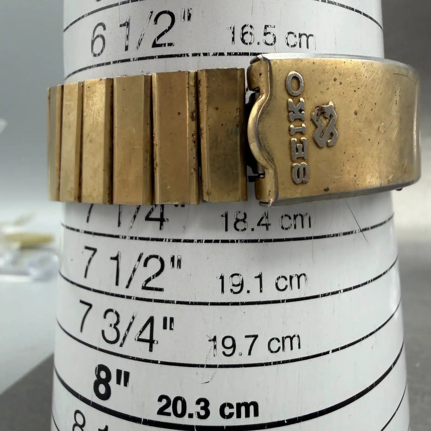 Seiko Digital Watch Men 35mm LCD Gold Tone Month Date 0439-4019 VTG PARTS11
