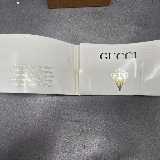 Gucci 1500L Tank Watch Women 13mm Champagne Dial Gold Tone Rectangle New Bat Box16