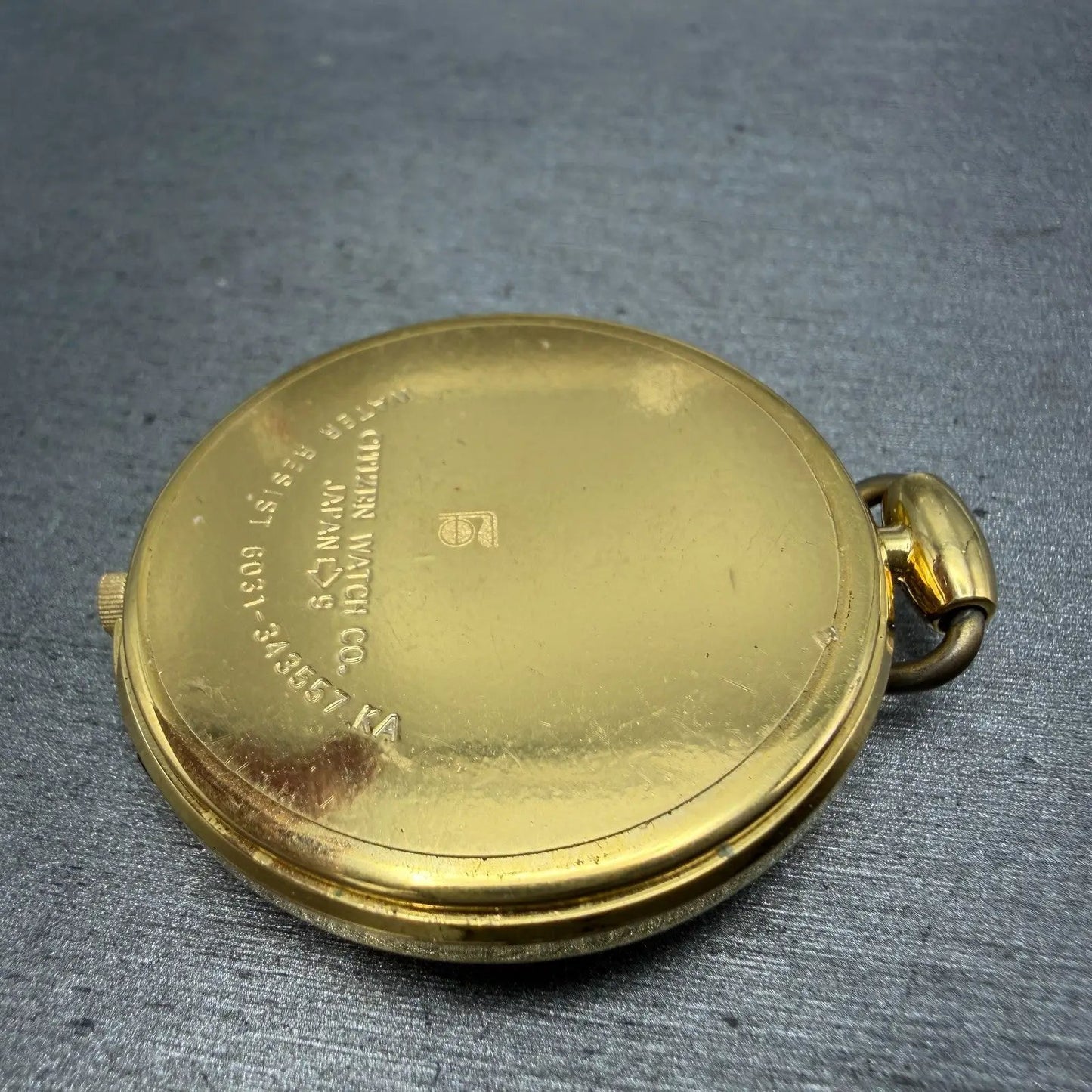 Citizen Pocket Watch Unisex 36mm Champagne Dial Gold Tone Round New battery10