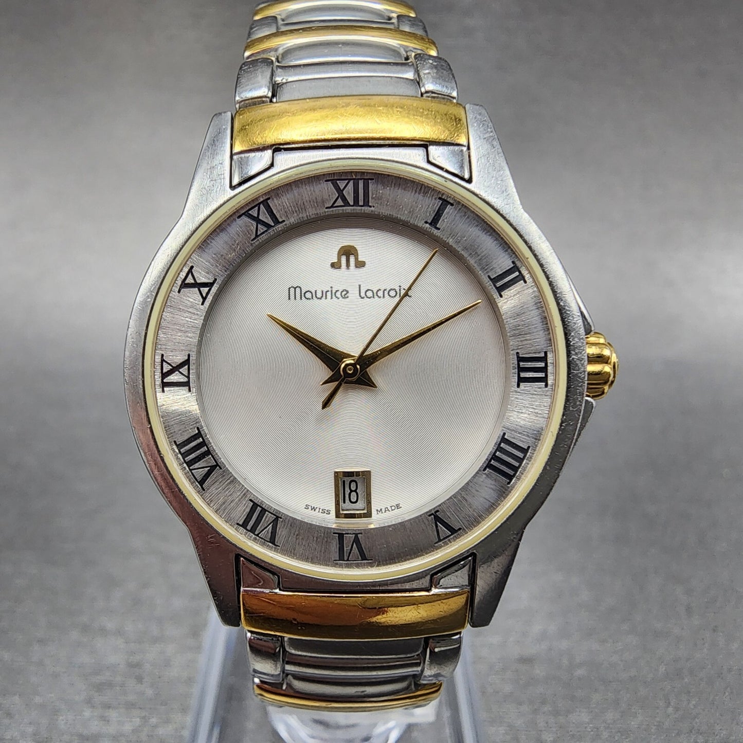 Maurice Lacroix Miros Watch Women 24mm Silver Dial Two Tone Round New Battery