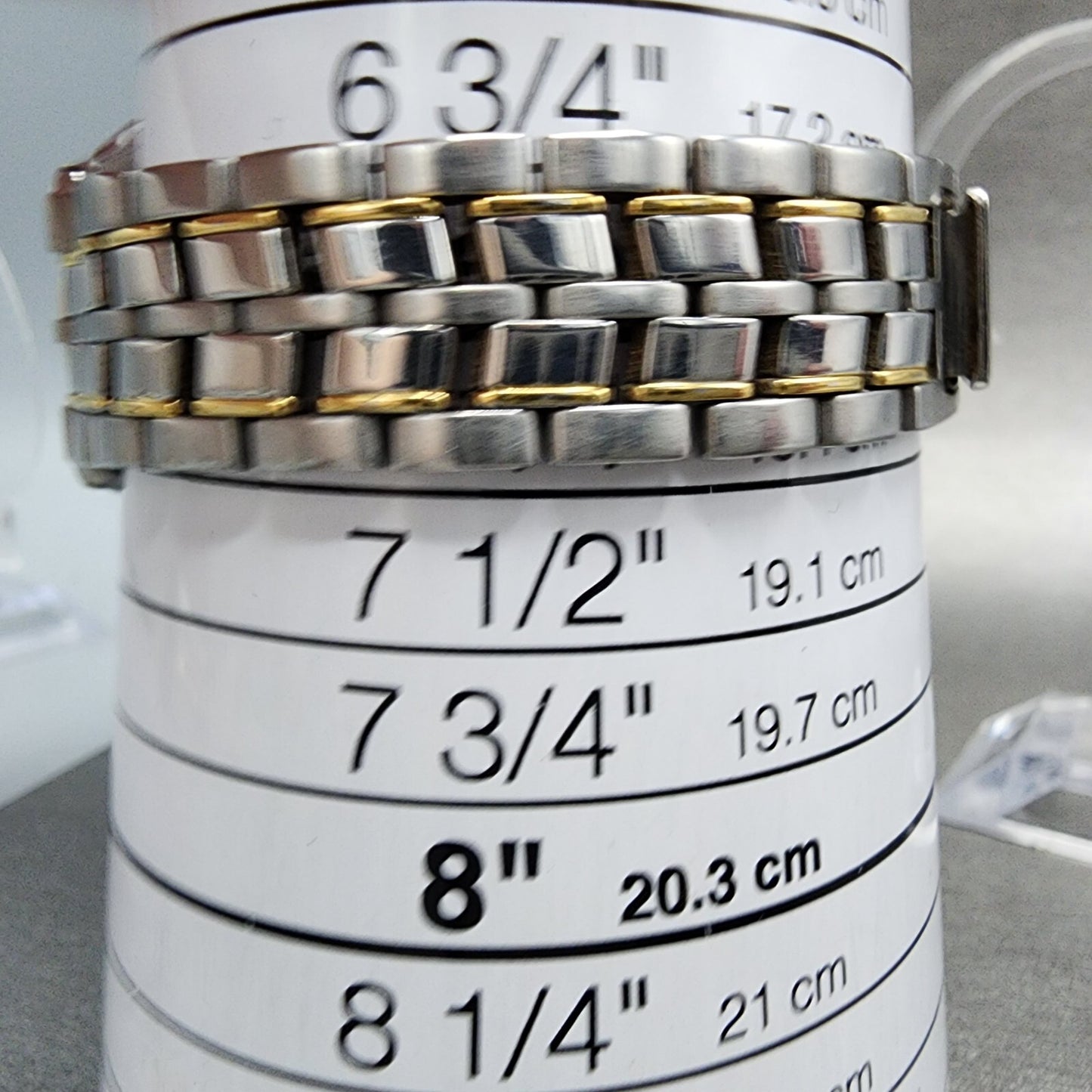Seiko Dolce Watch Men 33mm White Dial Twotone Round 8j41-6030 New Battery