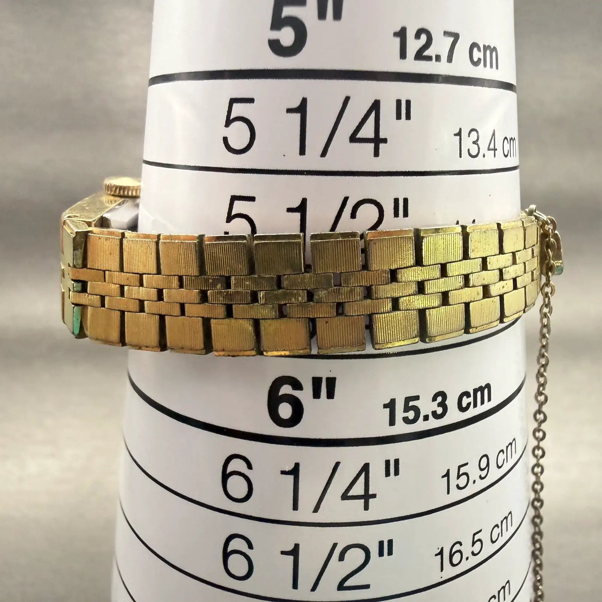 Seiko Tank Watch Women 12mm Champagne Dial Gold Tone Rectangle 1520-3339 Works9