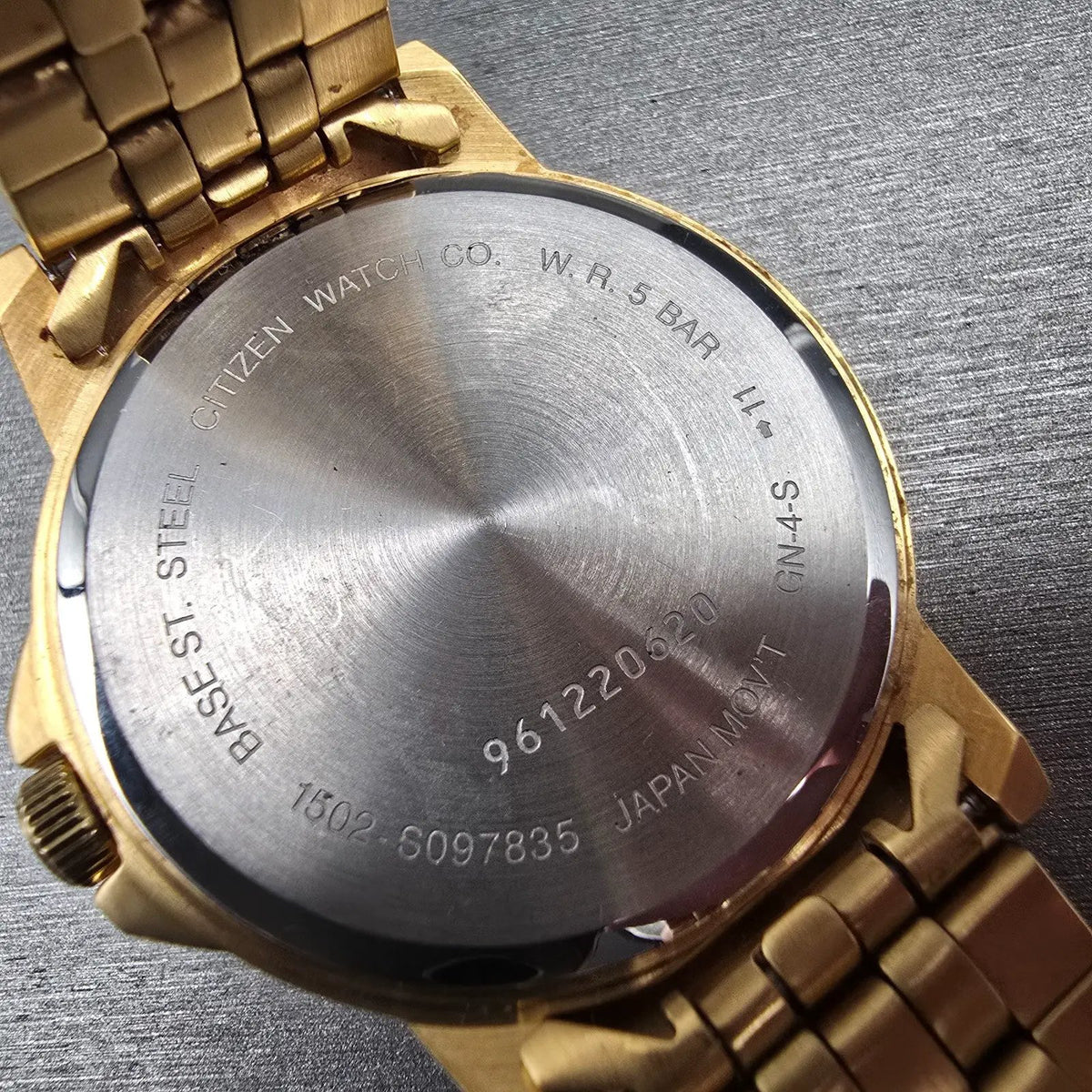 Citizen Watch Men 41mm Gold Dial Gold Tone Daydate 1502-S097835 New Battery10