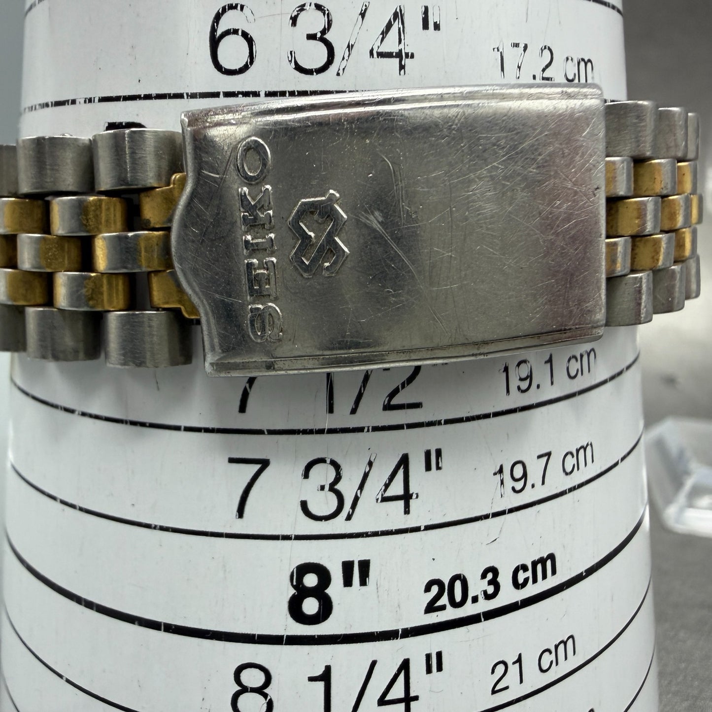 Seiko SQ President Watch Men 36mm Champagne Dial Two Tone Daydate 5Y23-8A60 PART11