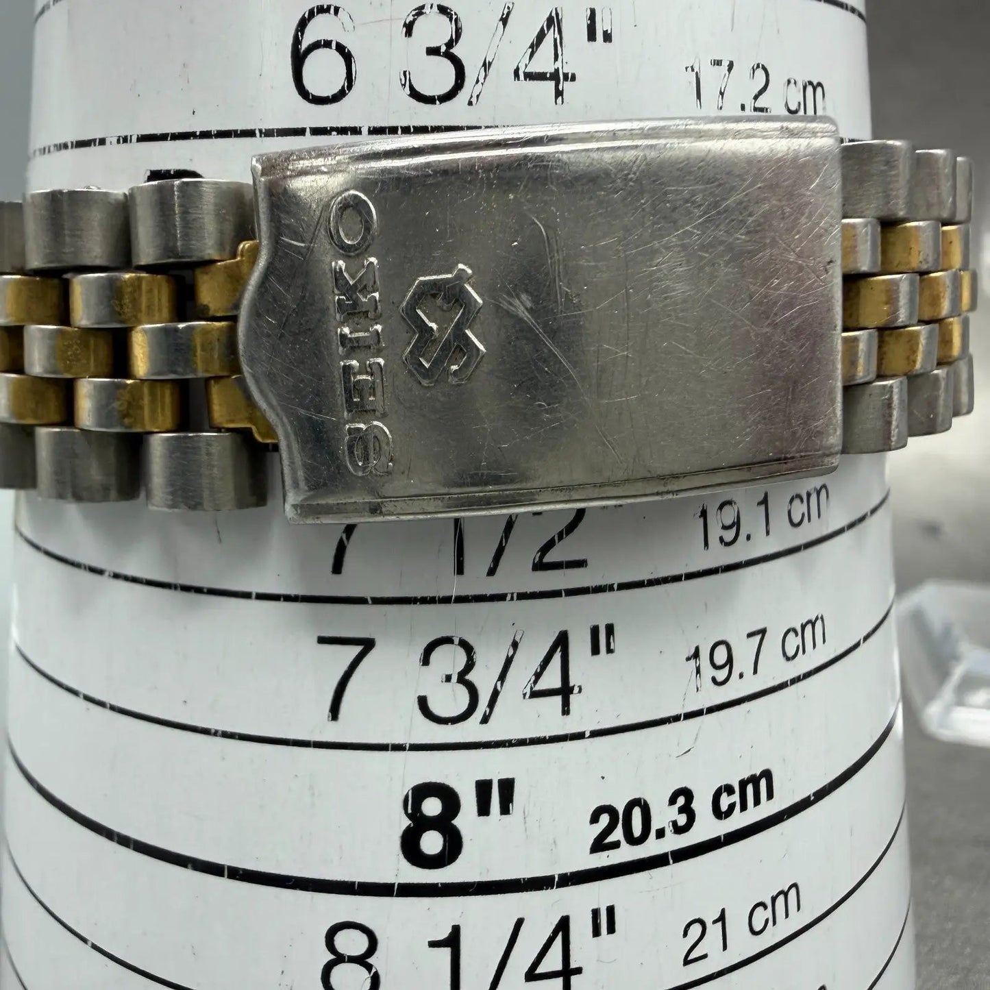 Seiko SQ President Watch Men 36mm Champagne Dial Two Tone Daydate 5Y23-8A60 PART11