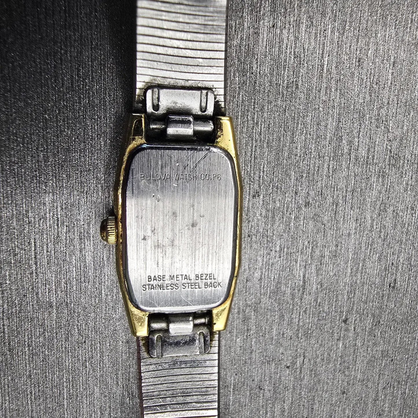 Bulova Watch Women 13mm Gold Dial Gold Tone Rectangle New Battery Vintage 92T5110