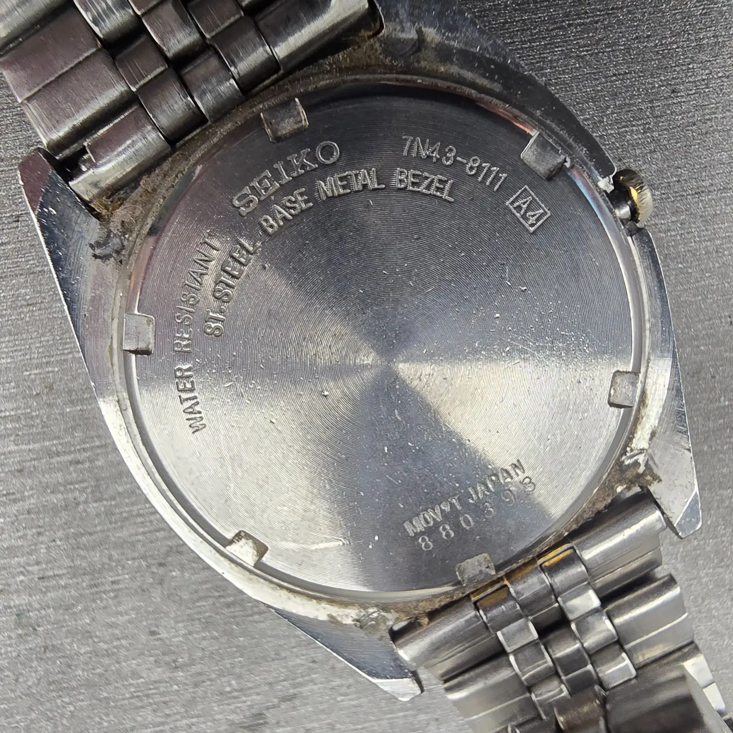 Seiko President Watch Men 35mm Gold Dial Two Tone Daydate 7N43-8111 New Battery10