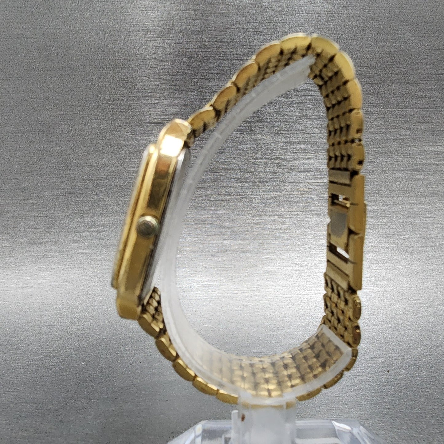 Seiko SQ Watch Men 32mm Cream Dial Gold Tone Daydate Rectangle 2633-5030 PARTS