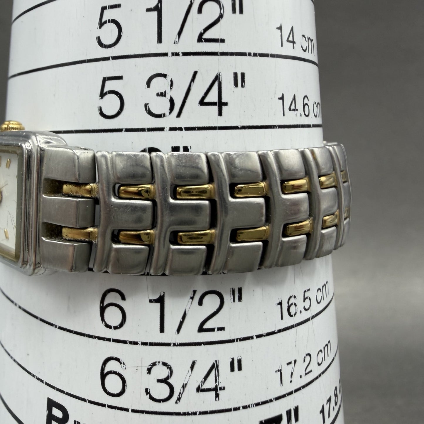 Seiko Tank Watch Women 16mm White Dial Two Tone Rectangle 1N015D60 New Battery10