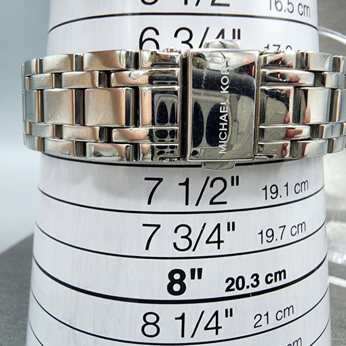 Michael Kors Kiley Watch Women 35mm Crystal Dial & Bezel Dadyate Silver Tone10