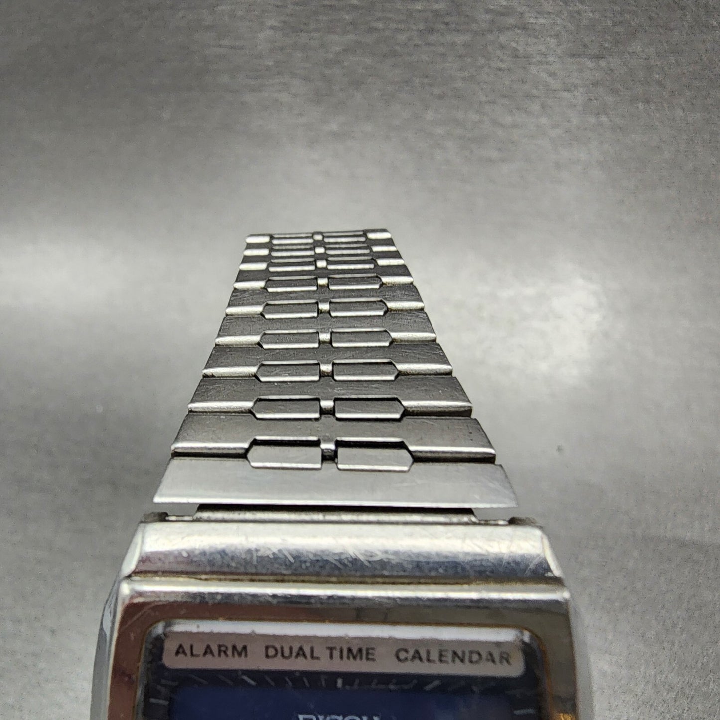Ricoh Analog Digital Watch Men 33mm Blue Dial Steel Rectangle  PARTS