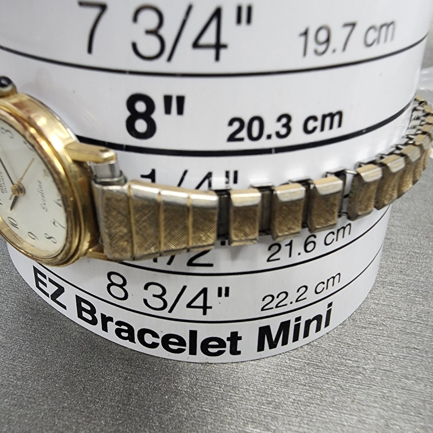 Seiko Exceline Watch Women 22mm White Dial Gold Tone Round 7321-0070 New Battery