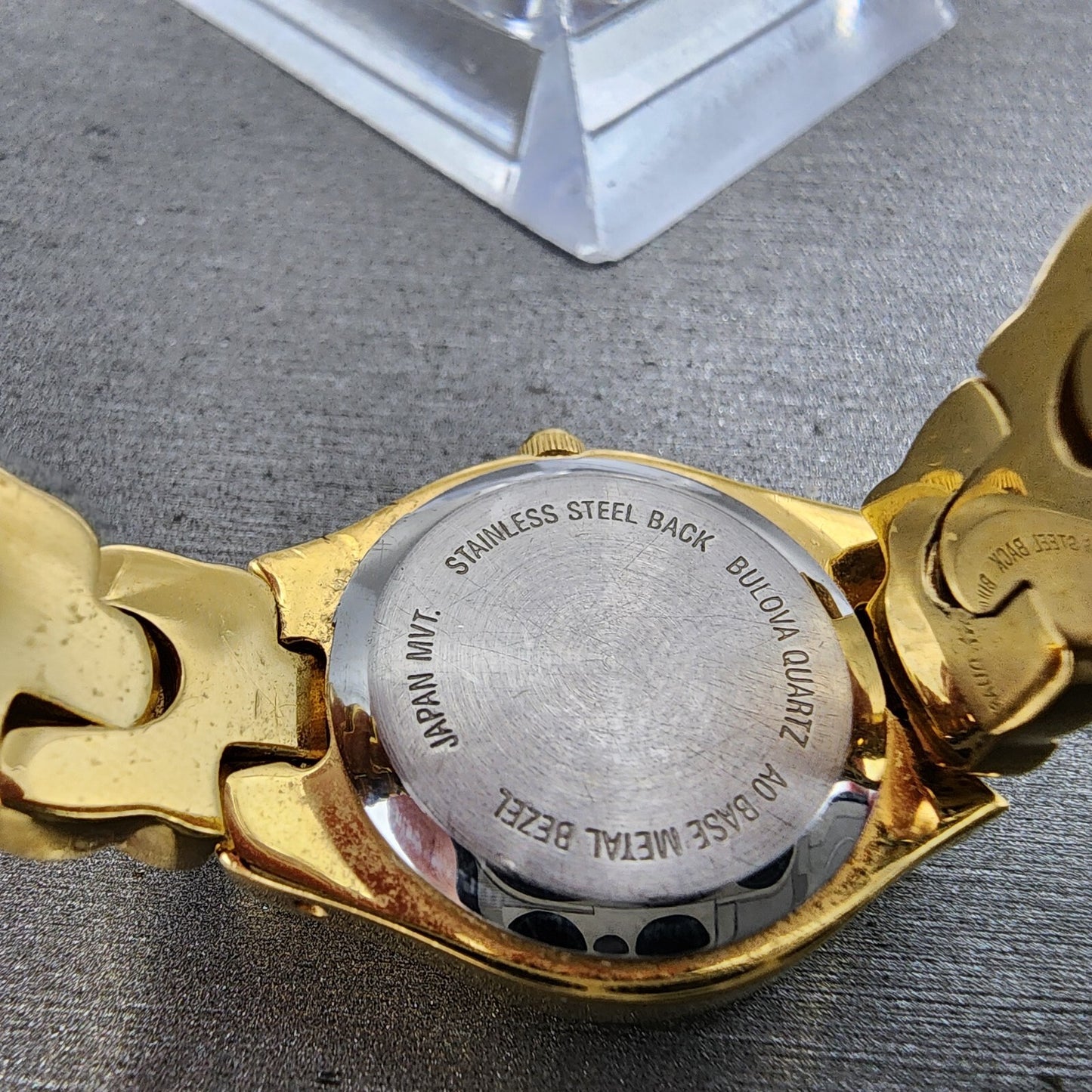Bulova Caravelle Watch Women 21mm White Dial Two Tone Crystal Accents New Batt