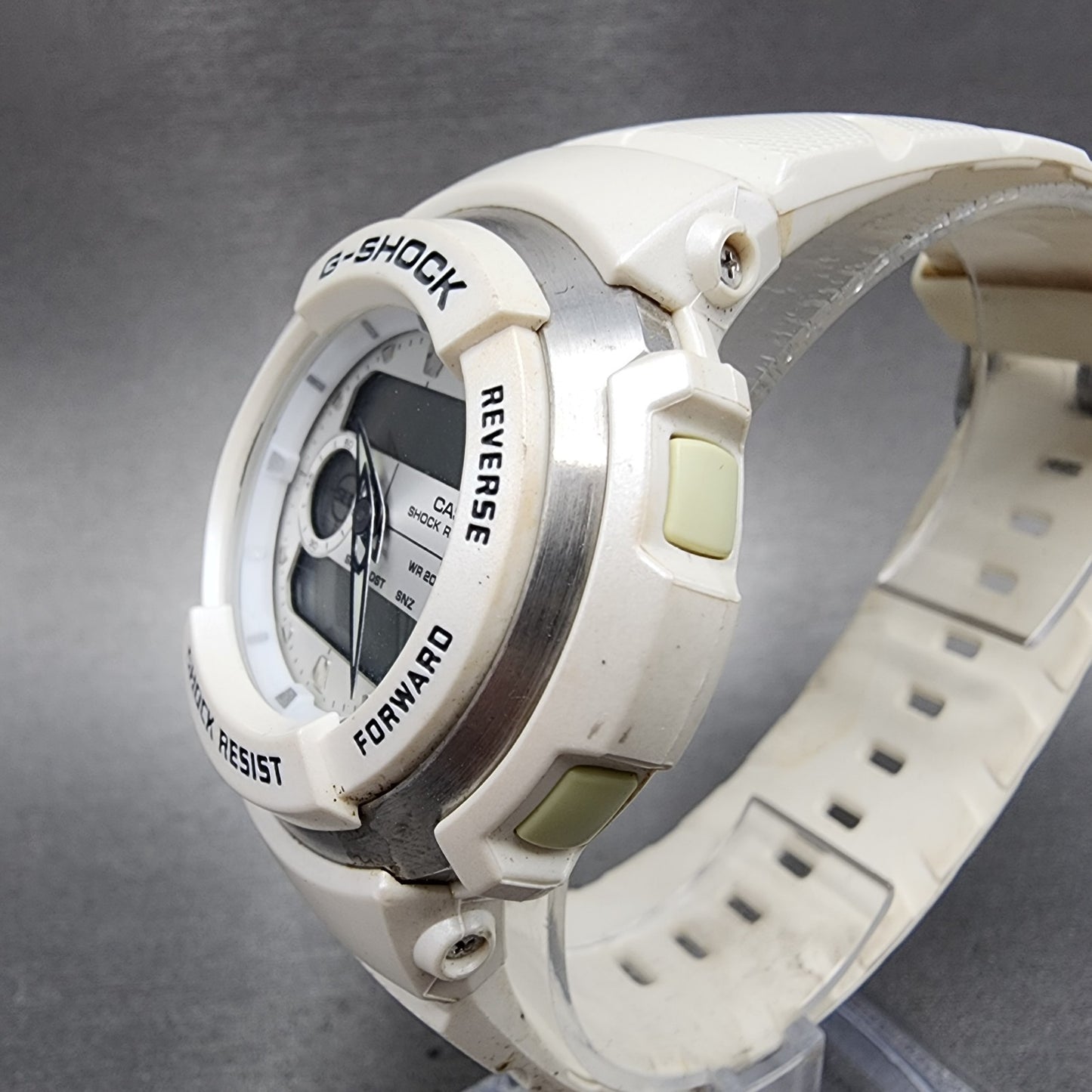 Casio G-Shock G-300LV Watch Men 46mm Analog Digital White Tone Round PARTS