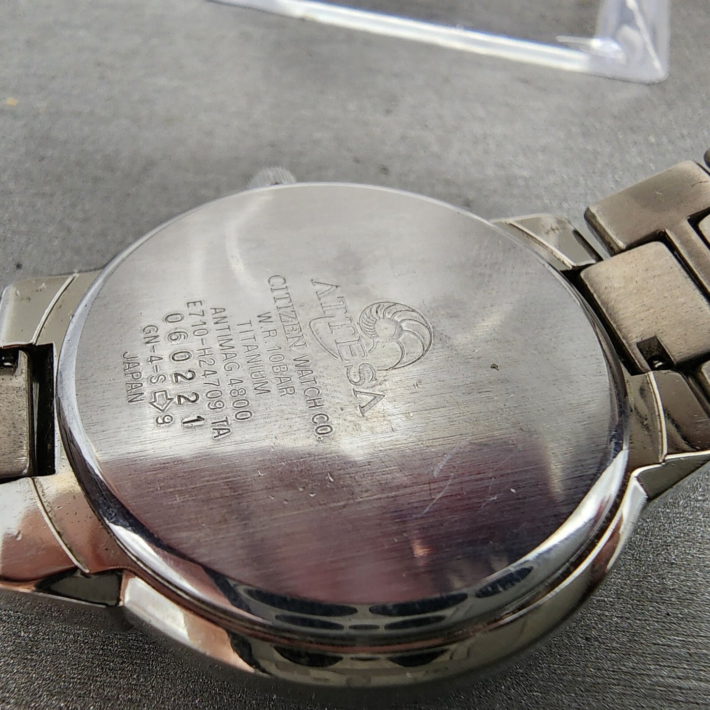 Citizen Attesa Eco-Drive Watch Men 36mm White Dial Titanium Date Perpetual Cal