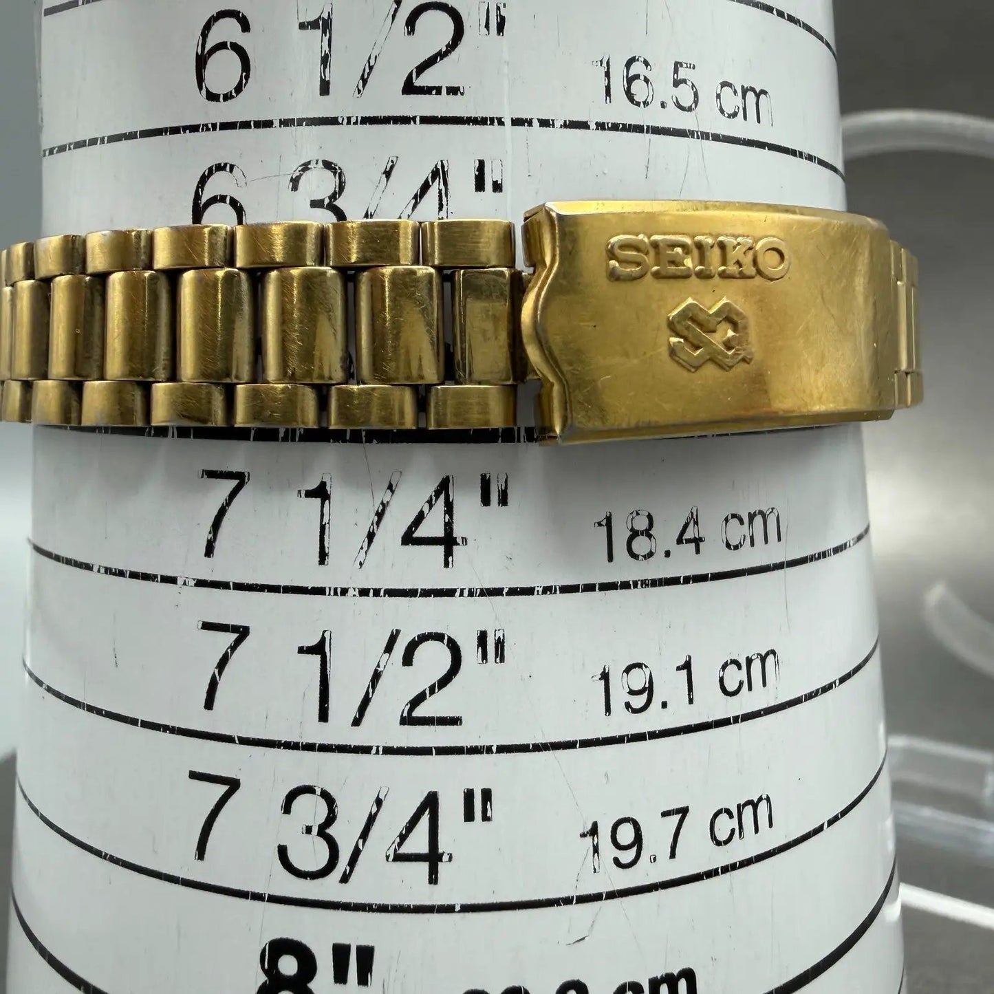 Seiko SQ Watch Women 24mm Champagne Dial Gold Tone Daydate 2a23-0030 New Batt GV10
