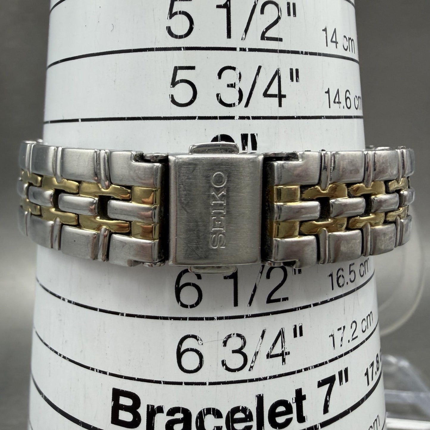 Seiko Watch Women 26mm Silver Dial Two Tone Date Round 7n820at0 New Battery10
