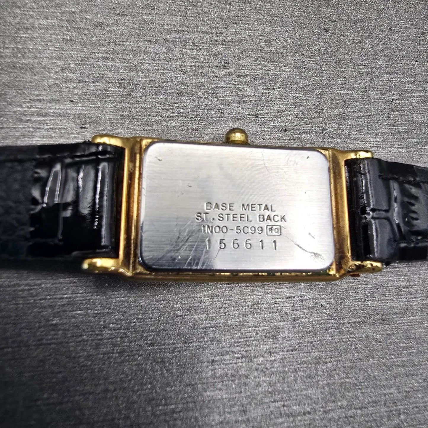 Seiko Watch Women 17mm Rose Gold Dial Gold Tone Rectangle 1N00-5C99 New Battery10