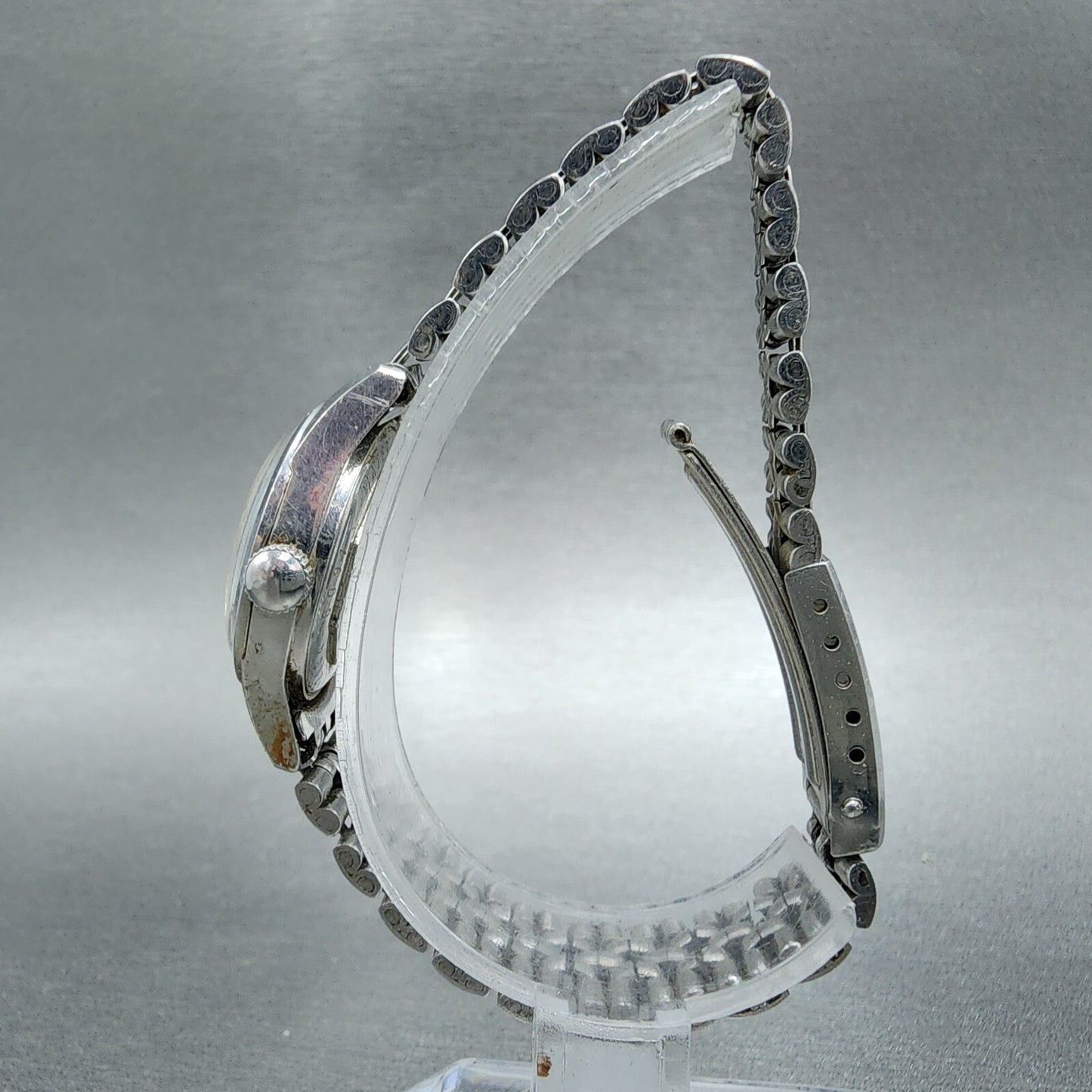 Seiko Watch Women 23mm Silver Dial Steel Round Manual Wind 2104-0091 PARTS