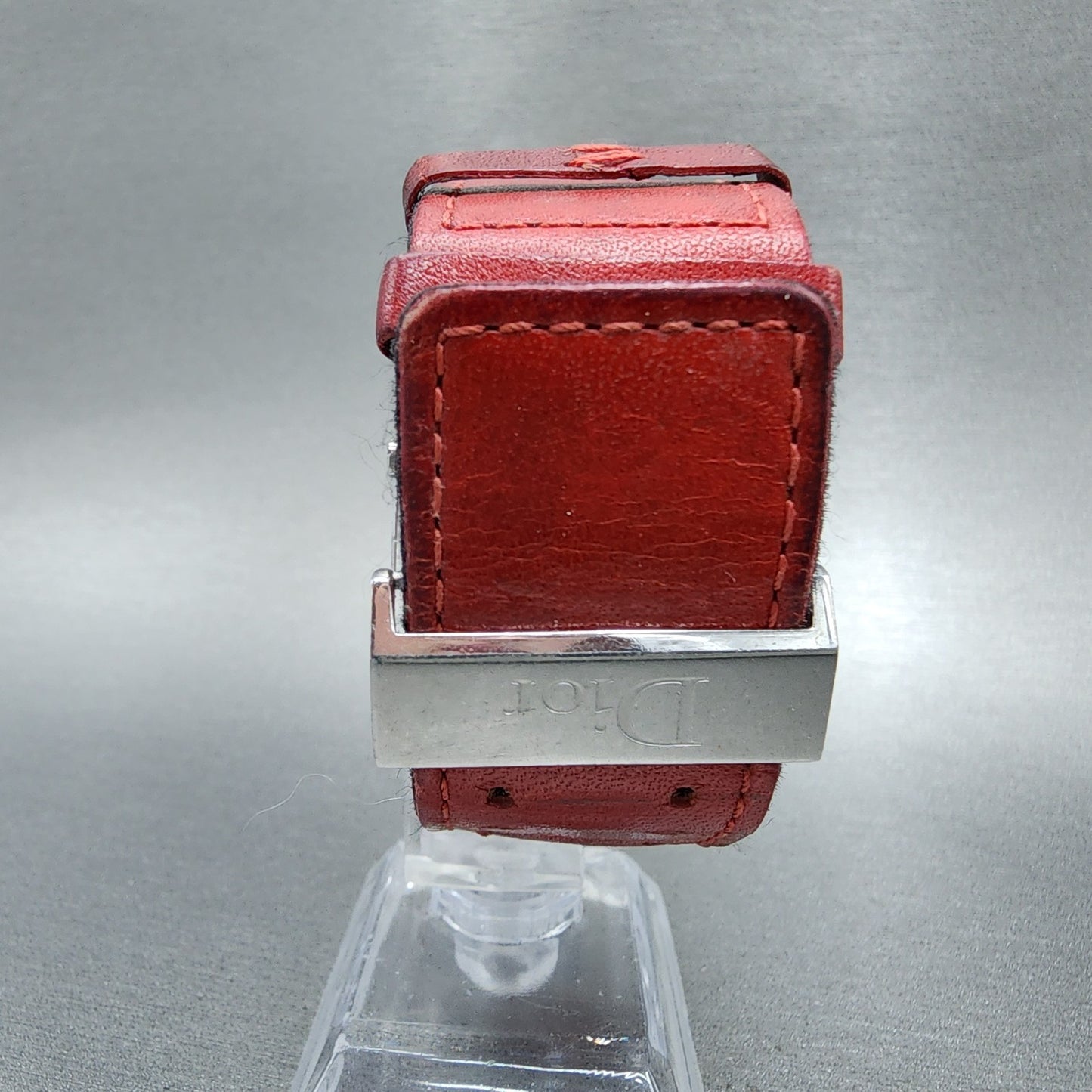 Christian Dior 47 Watch Women 30mm Red Dial Stainless Steel Swiss new Battery