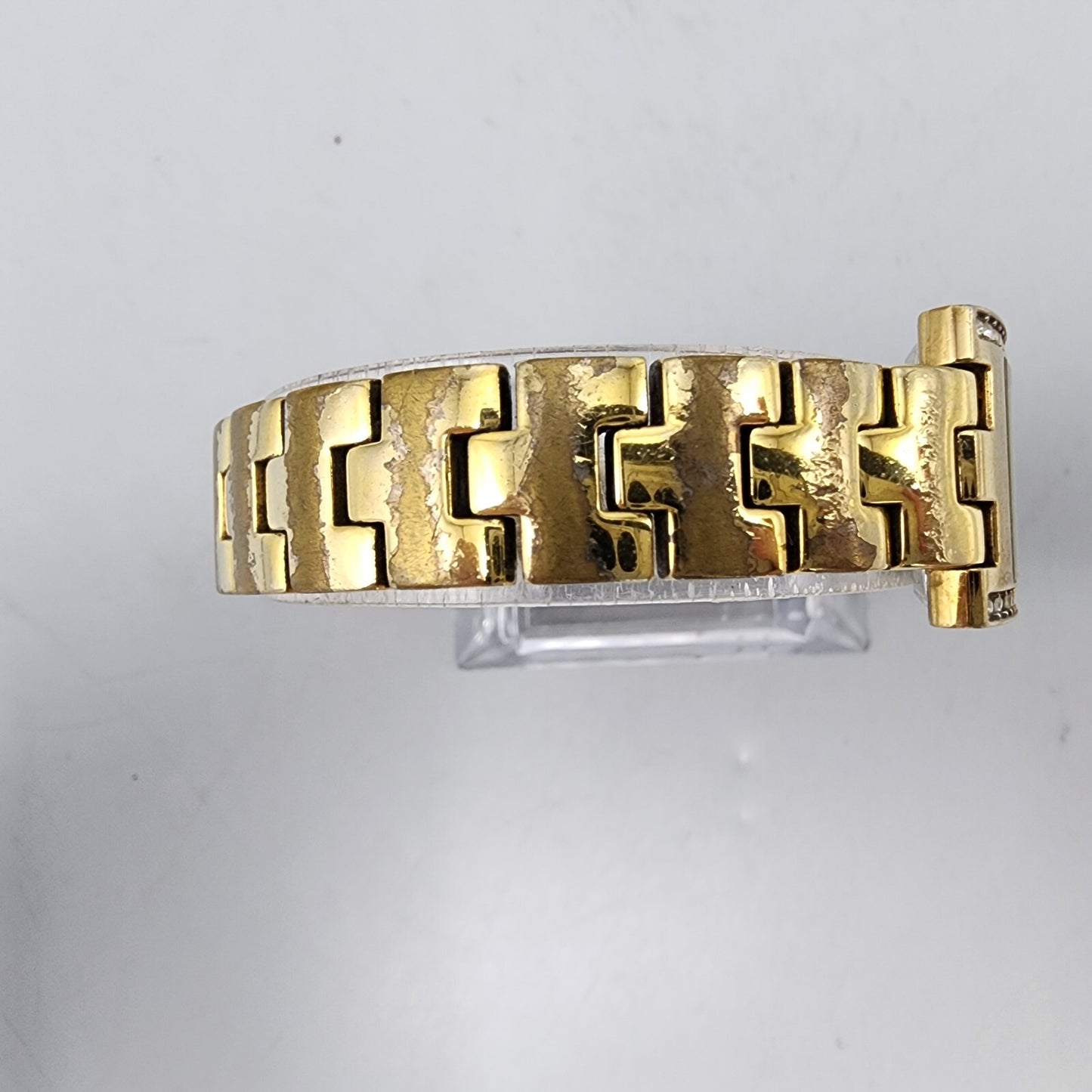 Citizen Tank Watch Women 20mm MOP Dial Gold Tone Rectangle 5930-S072051 New Batt