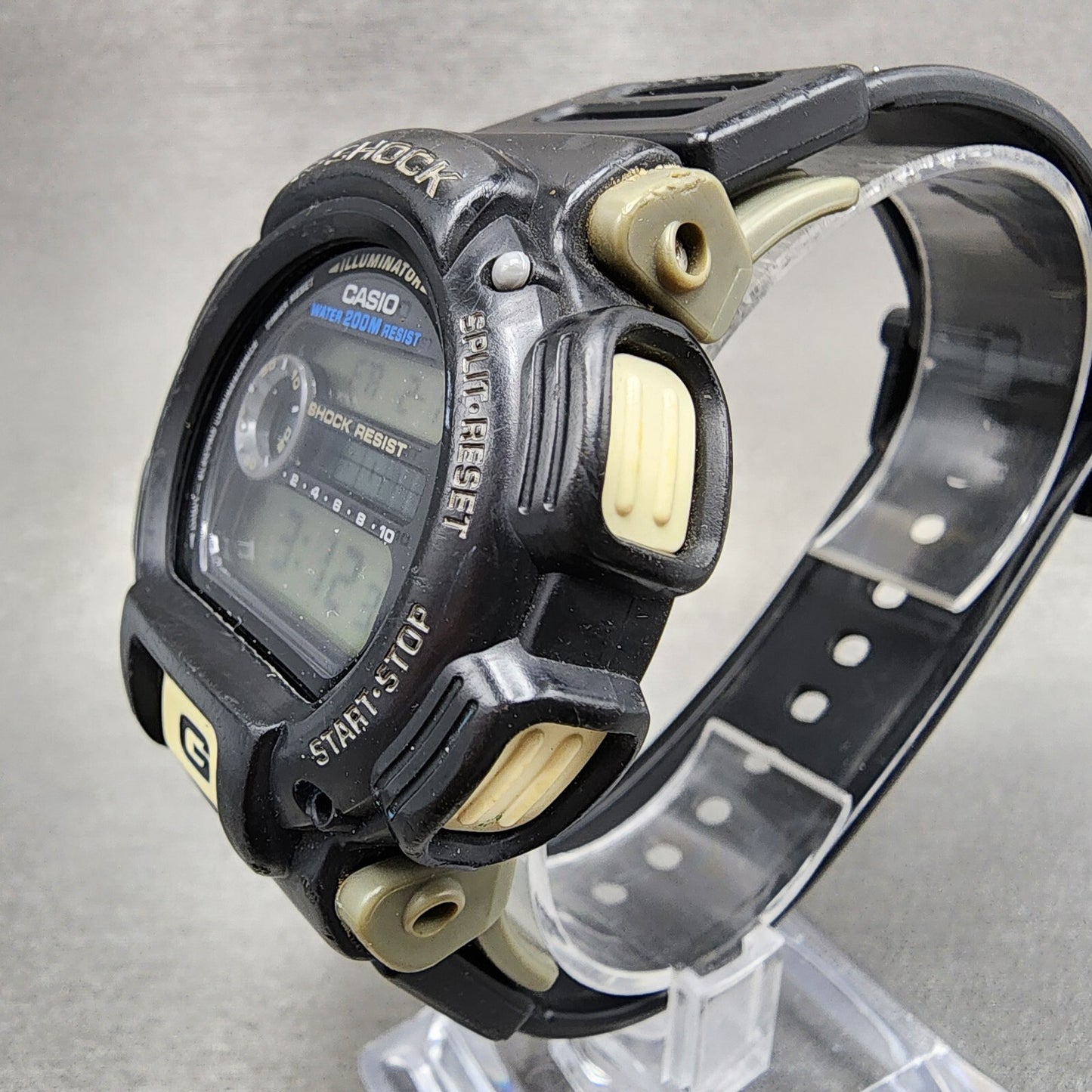 Casio G-Shock DW-9000 Watch Men 45mm Digital Black Tone Alarm Chrono New Battery
