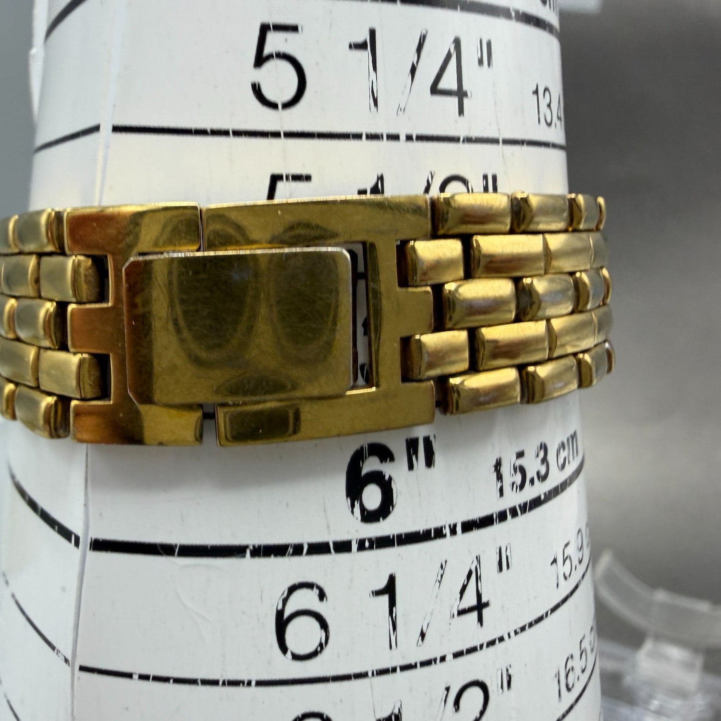Citizen CQ Tank Watch Women 14mm Black Dial Gold Tone Rectangle New Battery VTG710