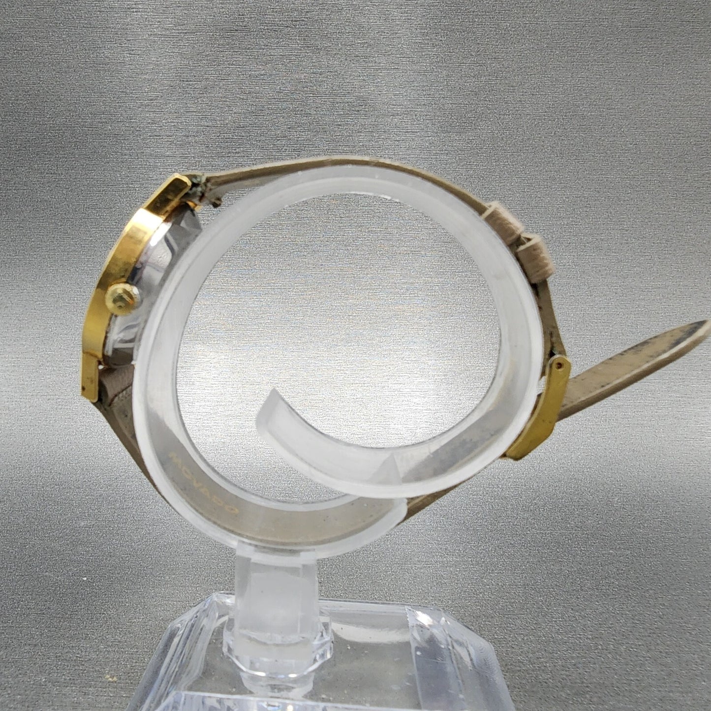 VTG Movado Muesum Watch Women 25mm brown Dial Gold Plated Manual Wind Runs