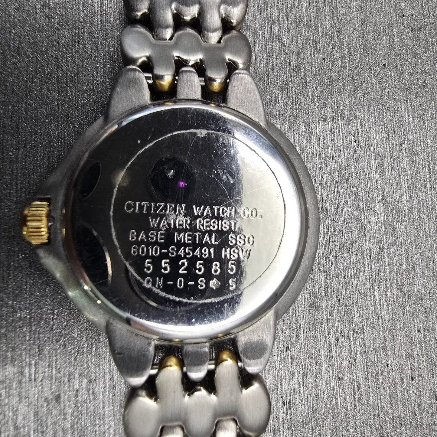 Citizen Elegance Watch Women 26mm Gold Dial Two Tone Date 6010-S45491 New Batt10