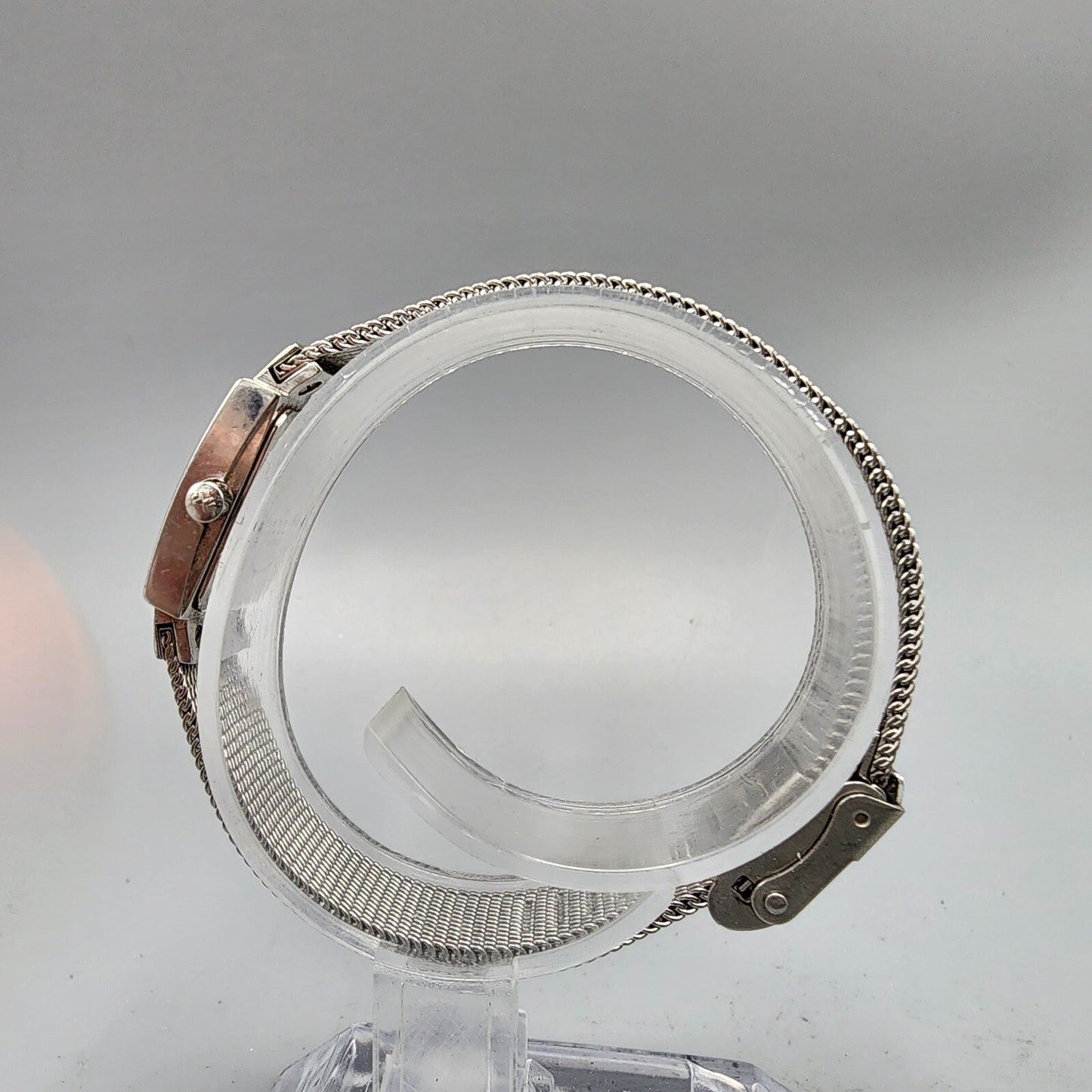 SKagen Tank Watch Women Silver Tone Silver Dial 14mm Rectangle 490SGS New Batt