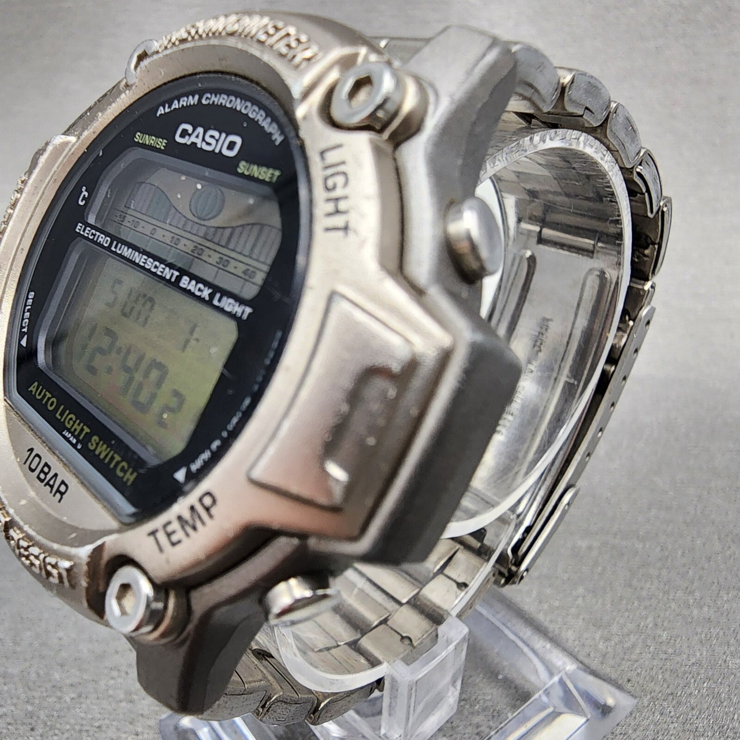 Casio Pro Trek PRT-111 Watch Men 47mm Digital Titanium Thermometer New Battery