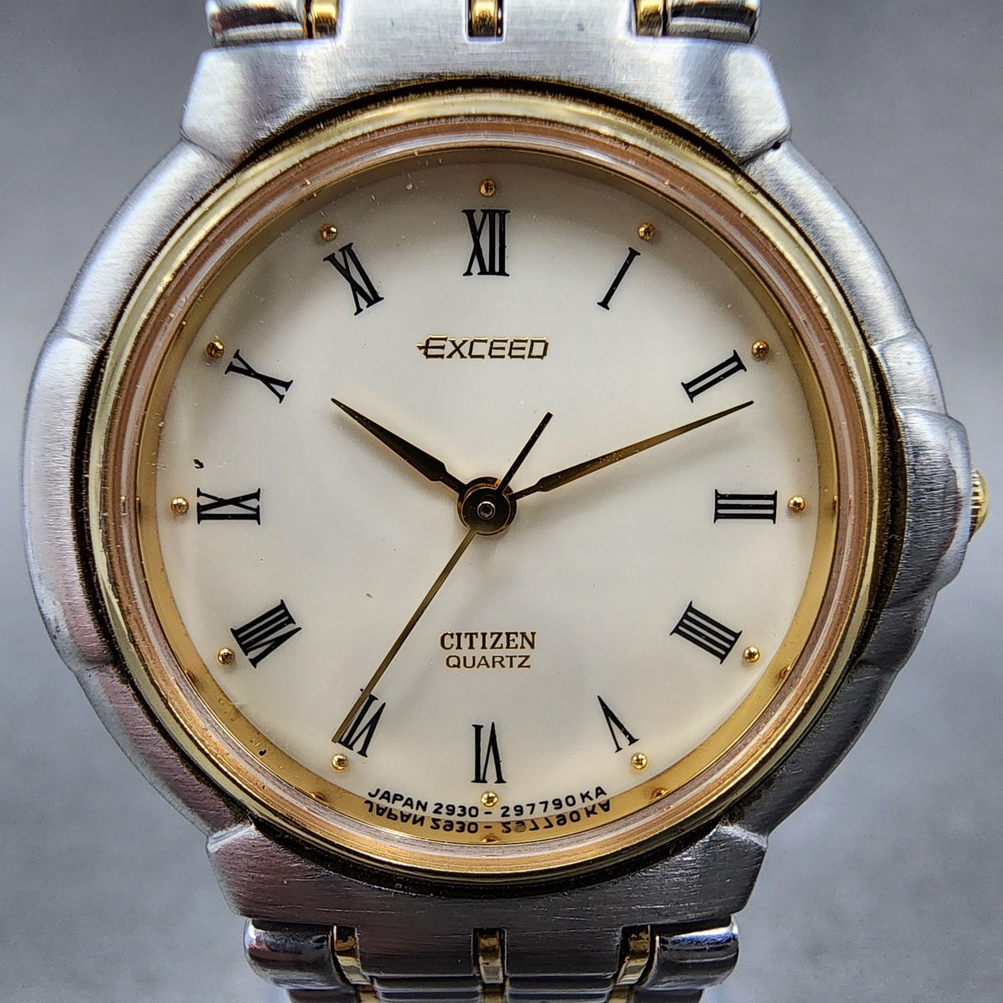 Citizen Exceed Watch Women 25mm Cream Dial Two Tone 2930-294831 New Battery