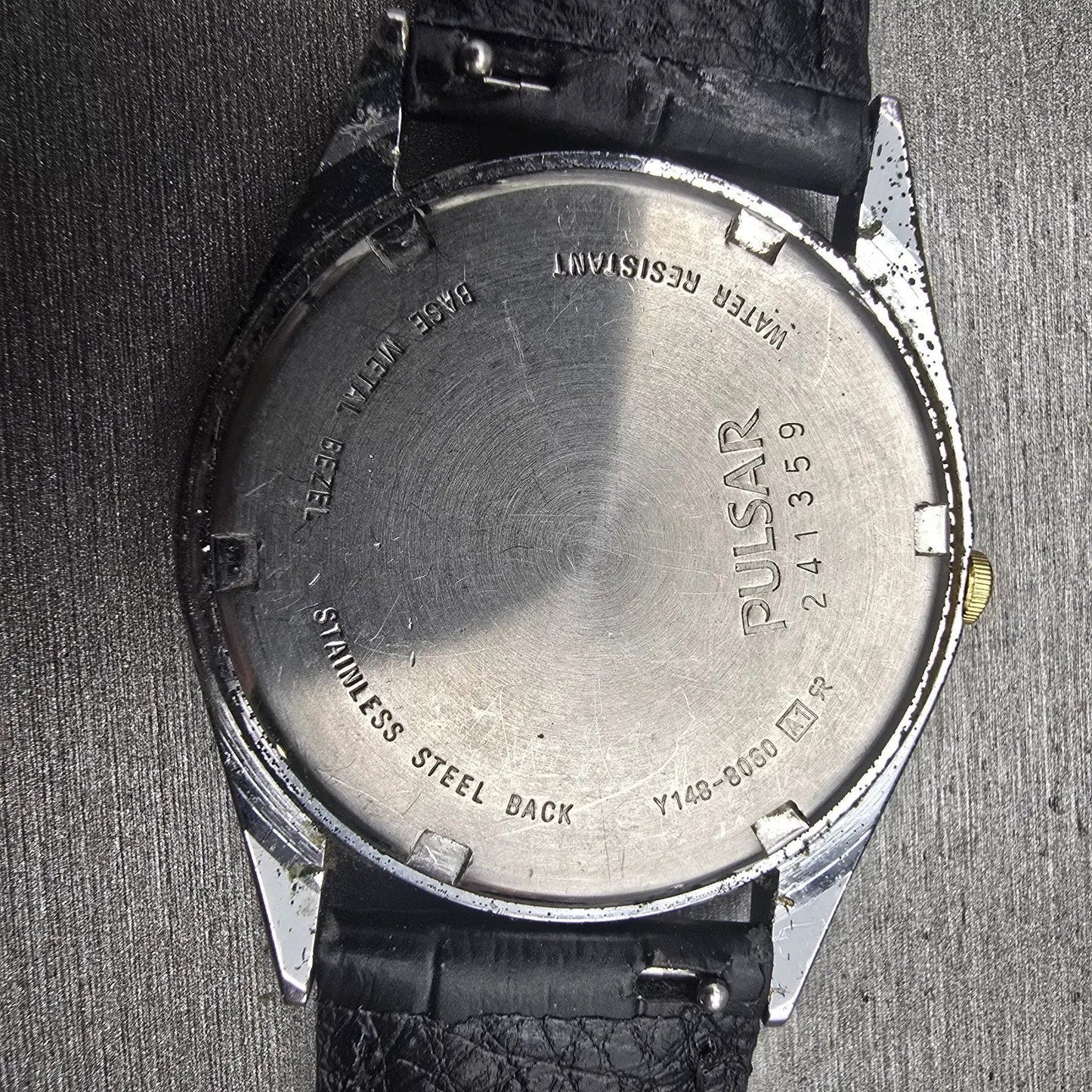Seiko Pulsar Watch Men 35mm Silver Dial Two Tone Daydate Round Y148-8060 New Bat10