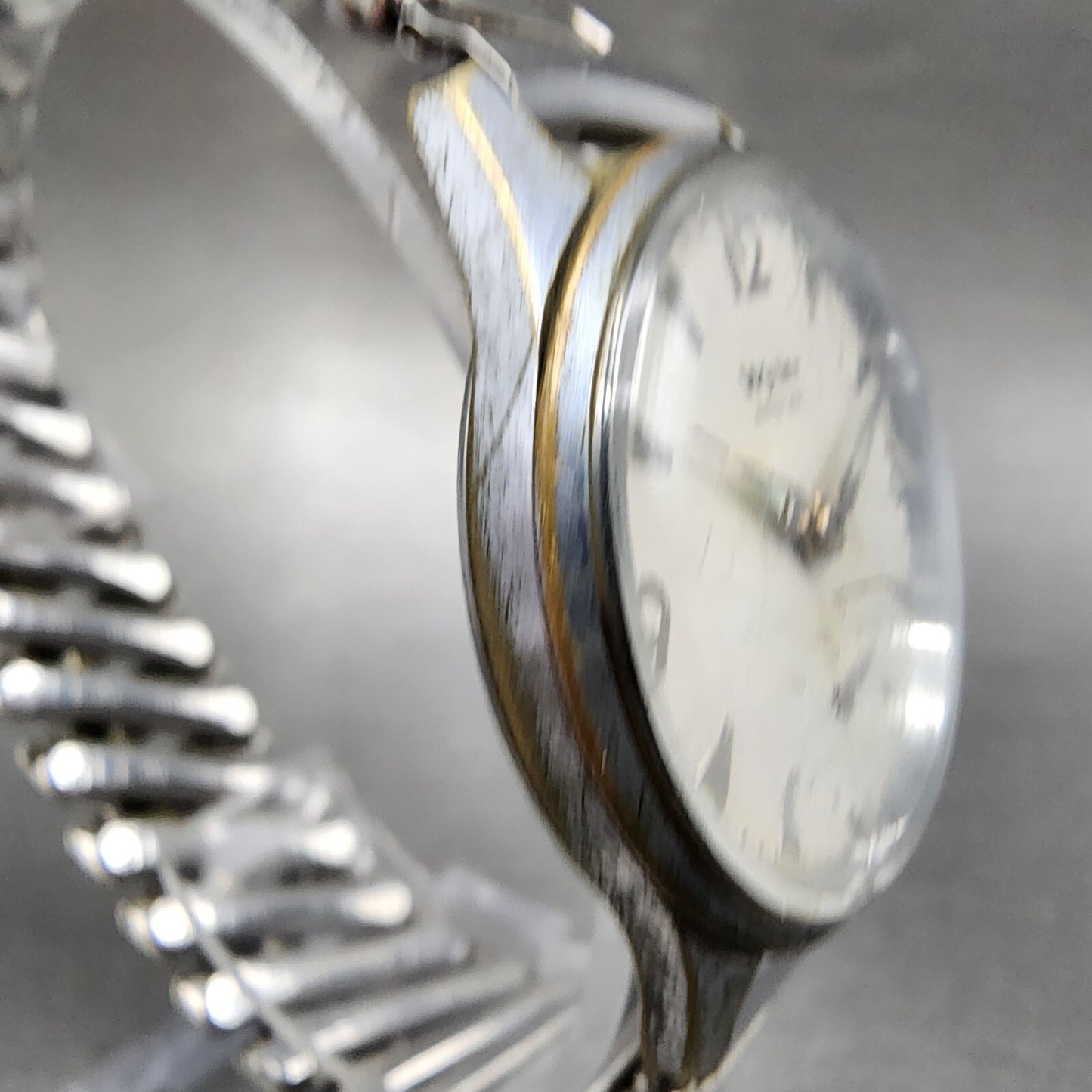 Wyler Inca flex Watch Men 32mm White Dial Silver Tone Small Seconds Manual READ!